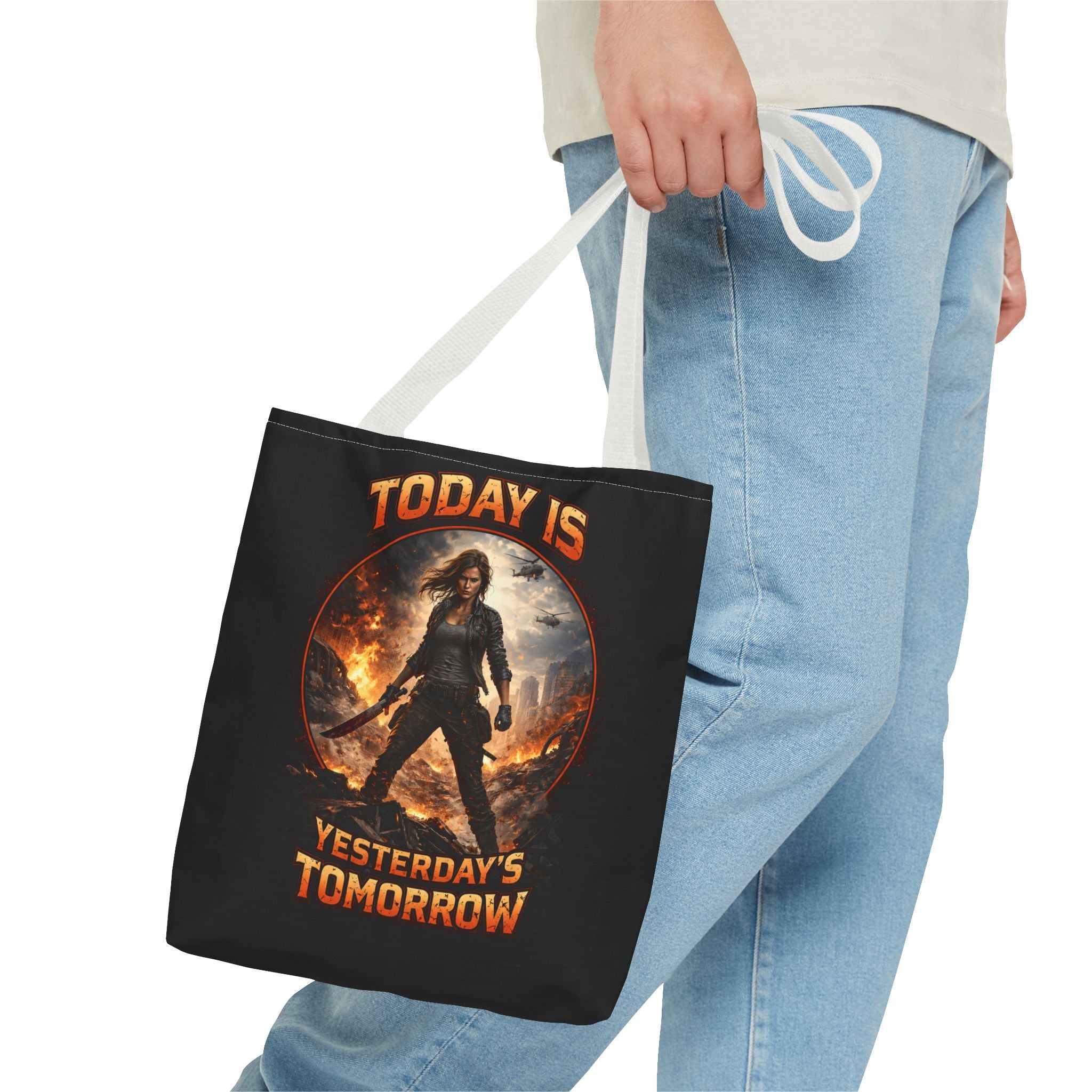 Today Is Yesterday's Tomorrow Tote Bag | Inspirational Quote Tote