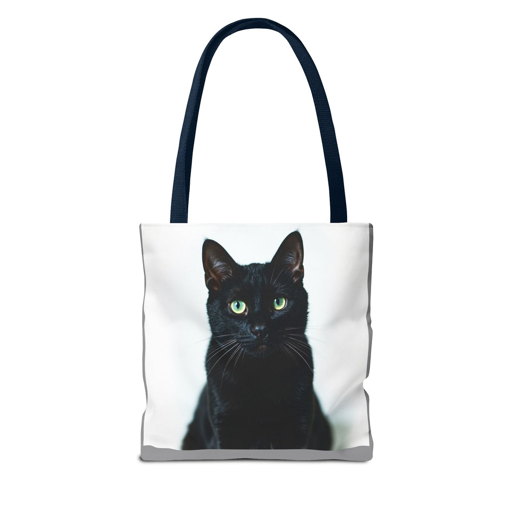 Tote Bag - Black Cat, Carry-All Shoulder Bag, Reusable Shopping Tote, Gift for Animal Lovers