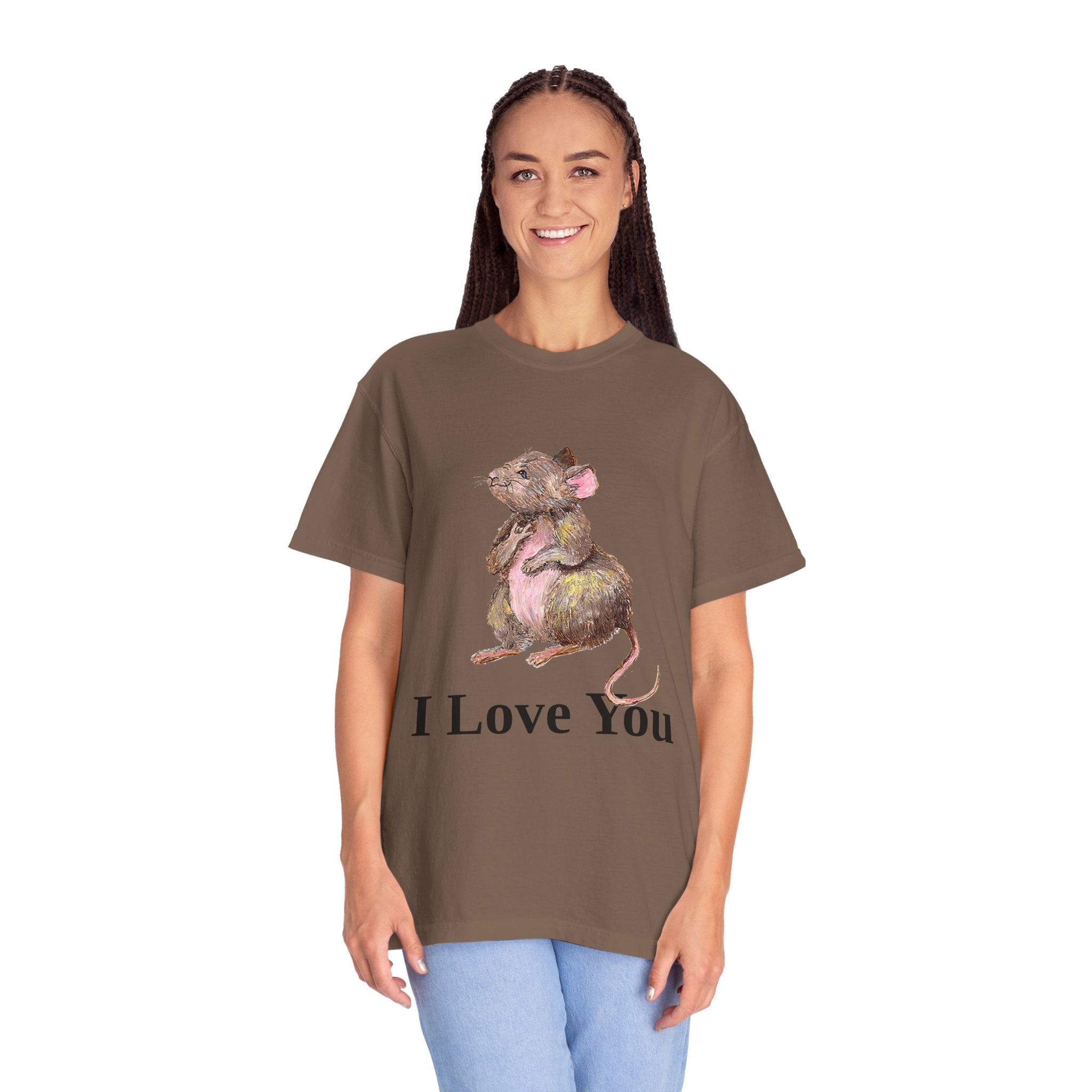 I Love You Mouse Version 1 Unisex T-shirt, Apparel, Clothing, Cute Mouse Tee, Christian Gift, Casual Top