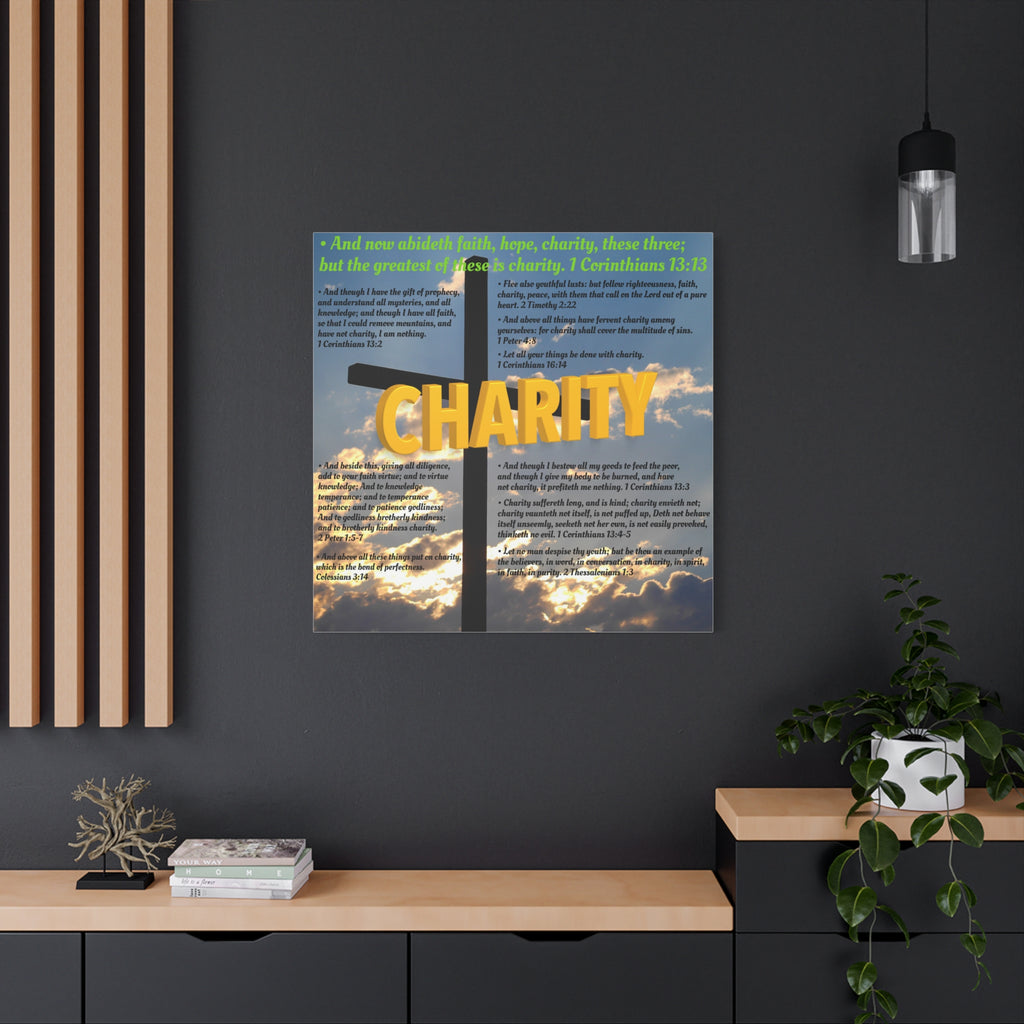 Charity Set 3 of 3 Canvas Art, Stretched Canvas Print Wall Decor, Unique Gift Idea