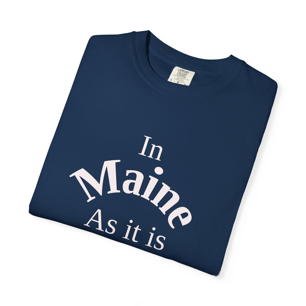 Maine Unisex T-Shirt, Matthew 6:10 Faith Apparel, Everyday Inspiration Tee, Home State Love Christian Clothing