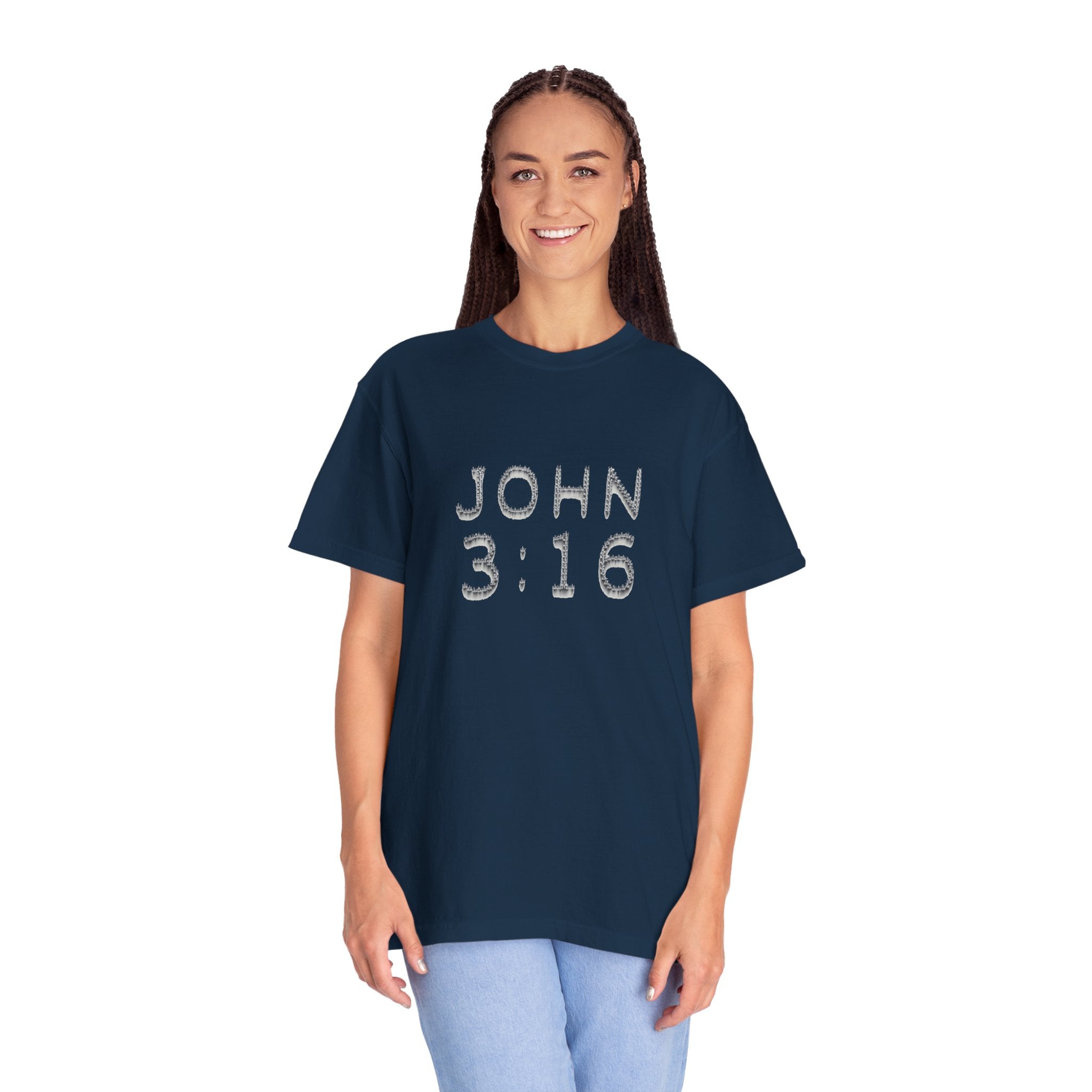 John 3:16 Scripture Cross T-shirt (Ver. 2) | Christian Bible Verse Tee