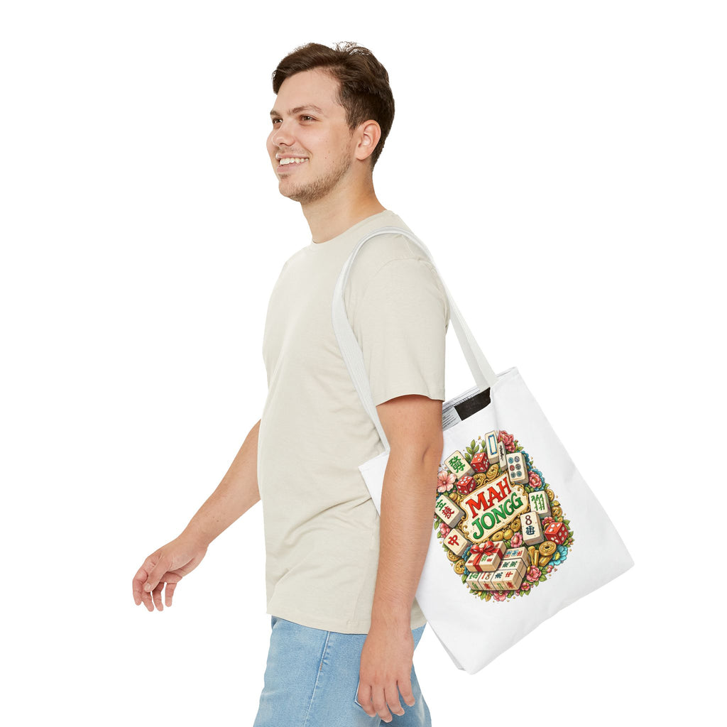 White American Mahjongg Tiles Tote Bag | All-Over Print Tote