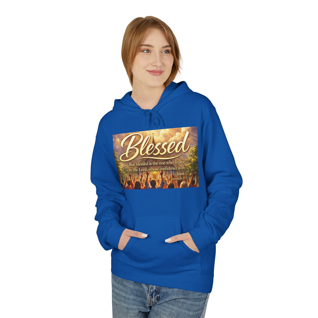 Blessed Worship Scene Hoodie | Christian Faith Sunrise Praise