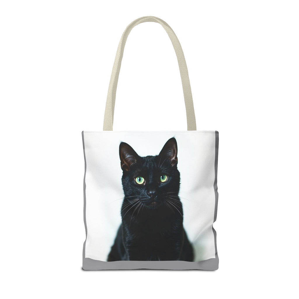 Tote Bag - Black Cat, Carry-All Shoulder Bag, Reusable Shopping Tote, Gift for Animal Lovers