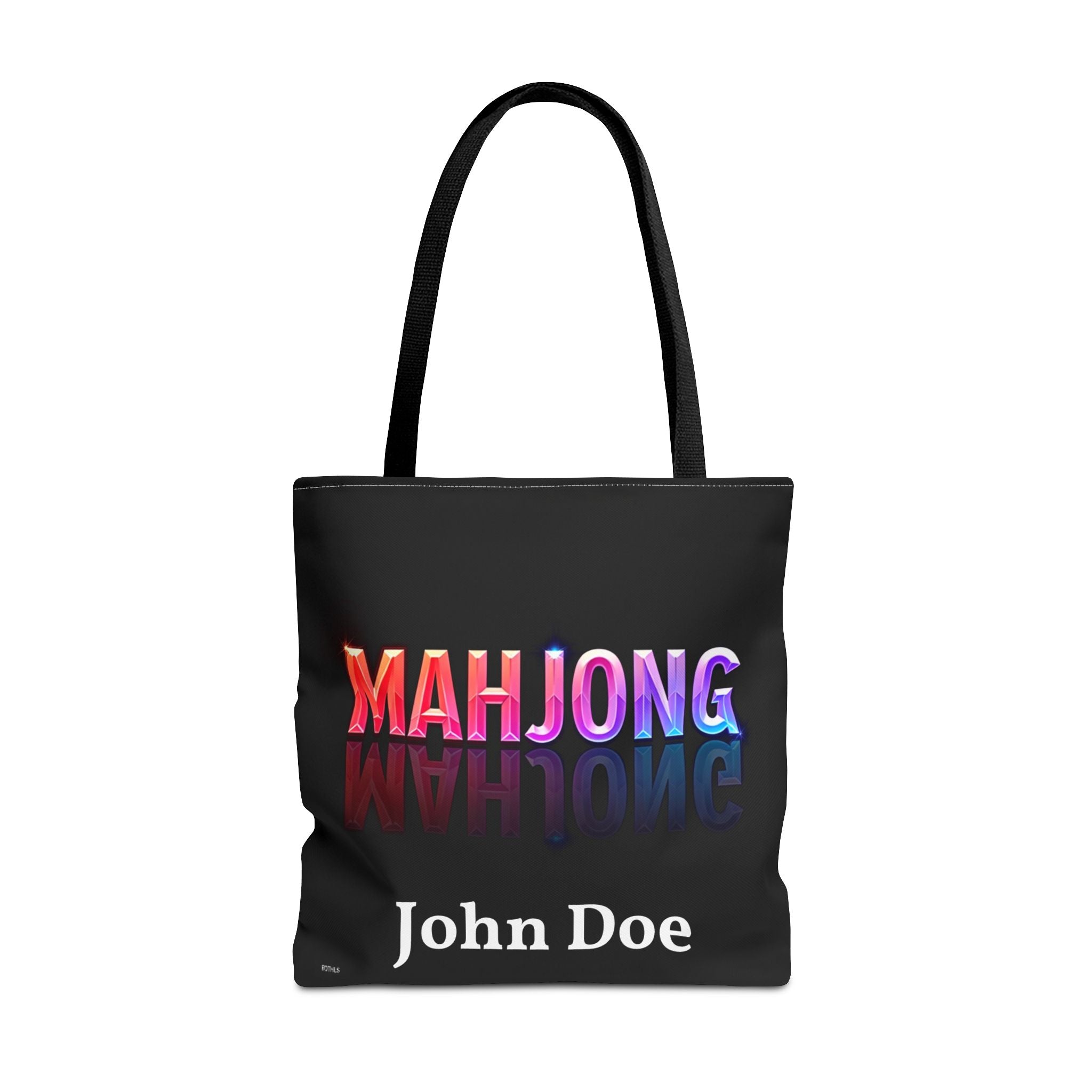 Personalize Black Mahjong Tiles Tote Bag | All-Over Print Tote