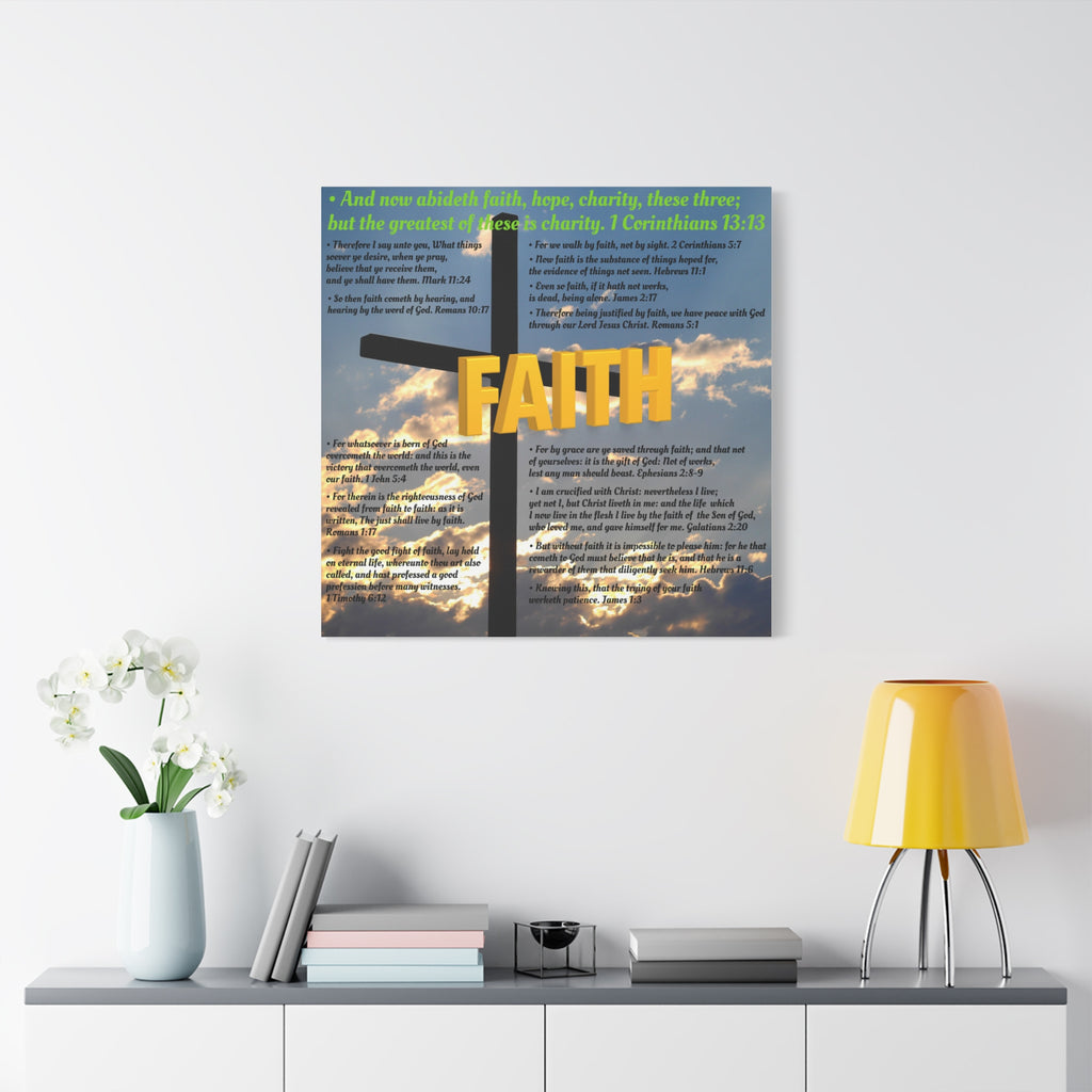 Faith Set 1 of 3 Canvas Art, Stretched Canvas Print Wall Decor, Unique Gift Idea