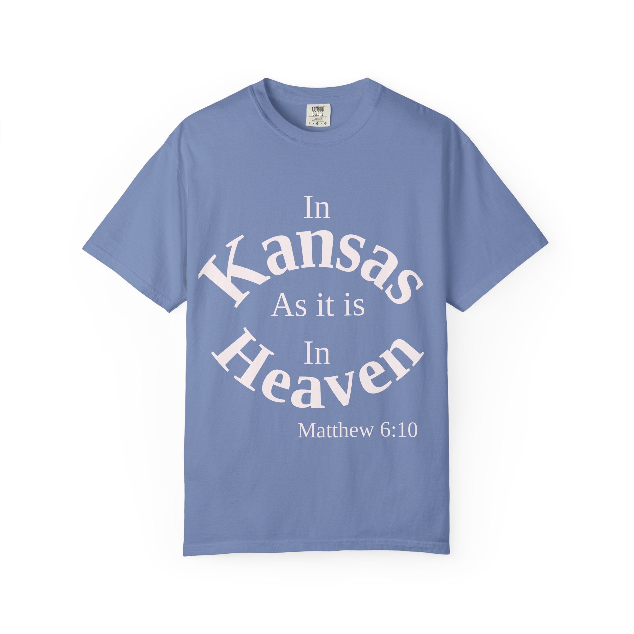 Kansas Unisex T-Shirt, Matthew 6:10 Faith Apparel, Everyday Inspiration Tee, Home State Love Christian Clothing