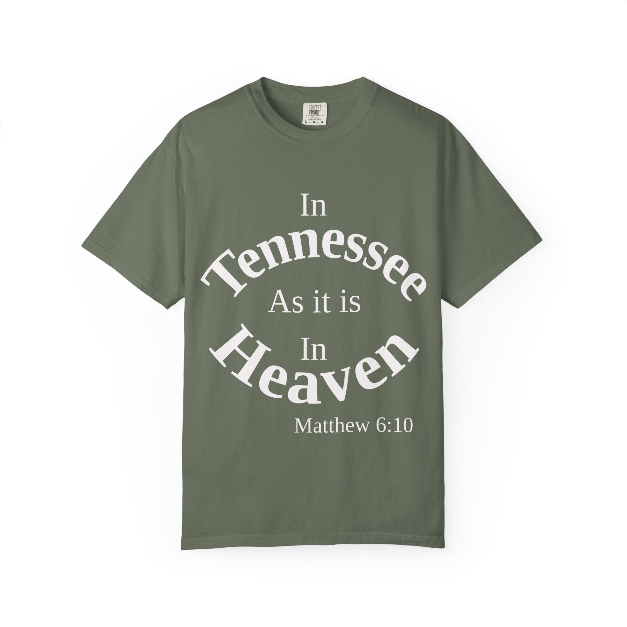 Tennessee Unisex T-Shirt, Matthew 6:10 Faith Apparel, Everyday Inspiration Tee, Home State Love Christian Clothing