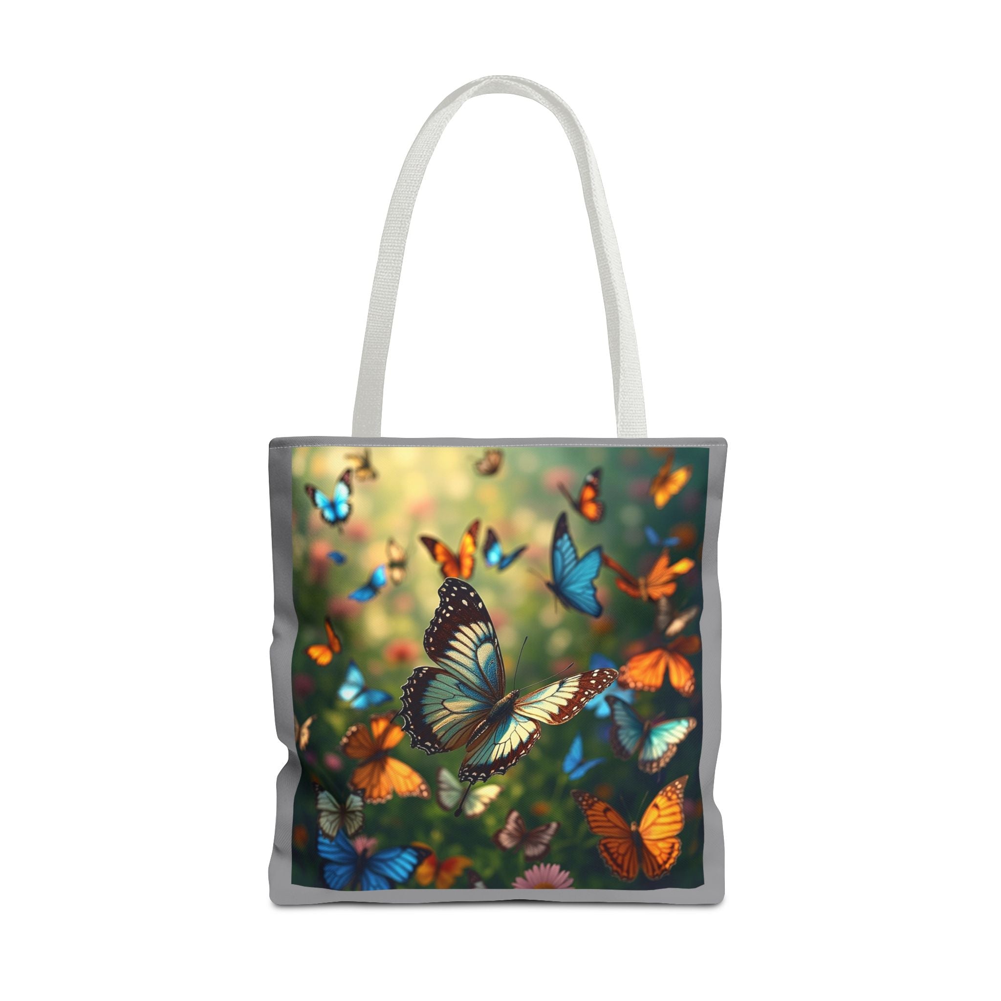 Butterfly Swam 1 Tote Bag - Floral Nature Garden Shopping Bag, Reusable Canvas Handbag, Eco-Friendly Market Tote, Gift for Her, Spring