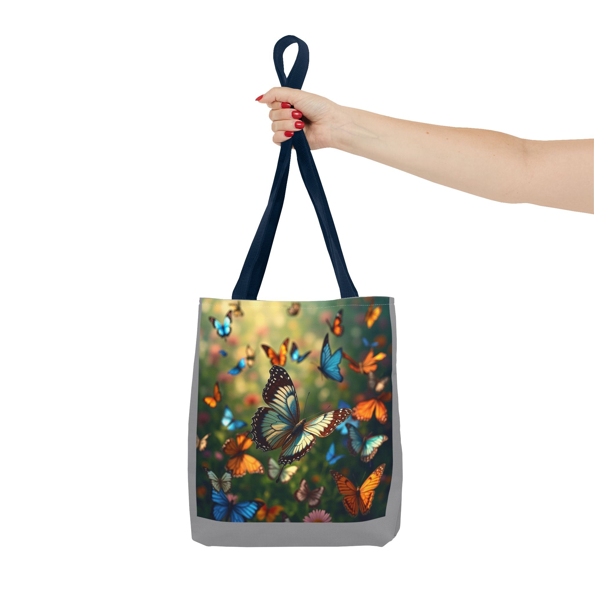 Butterfly Swam 1 Tote Bag - Floral Nature Garden Shopping Bag, Reusable Canvas Handbag, Eco-Friendly Market Tote, Gift for Her, Spring