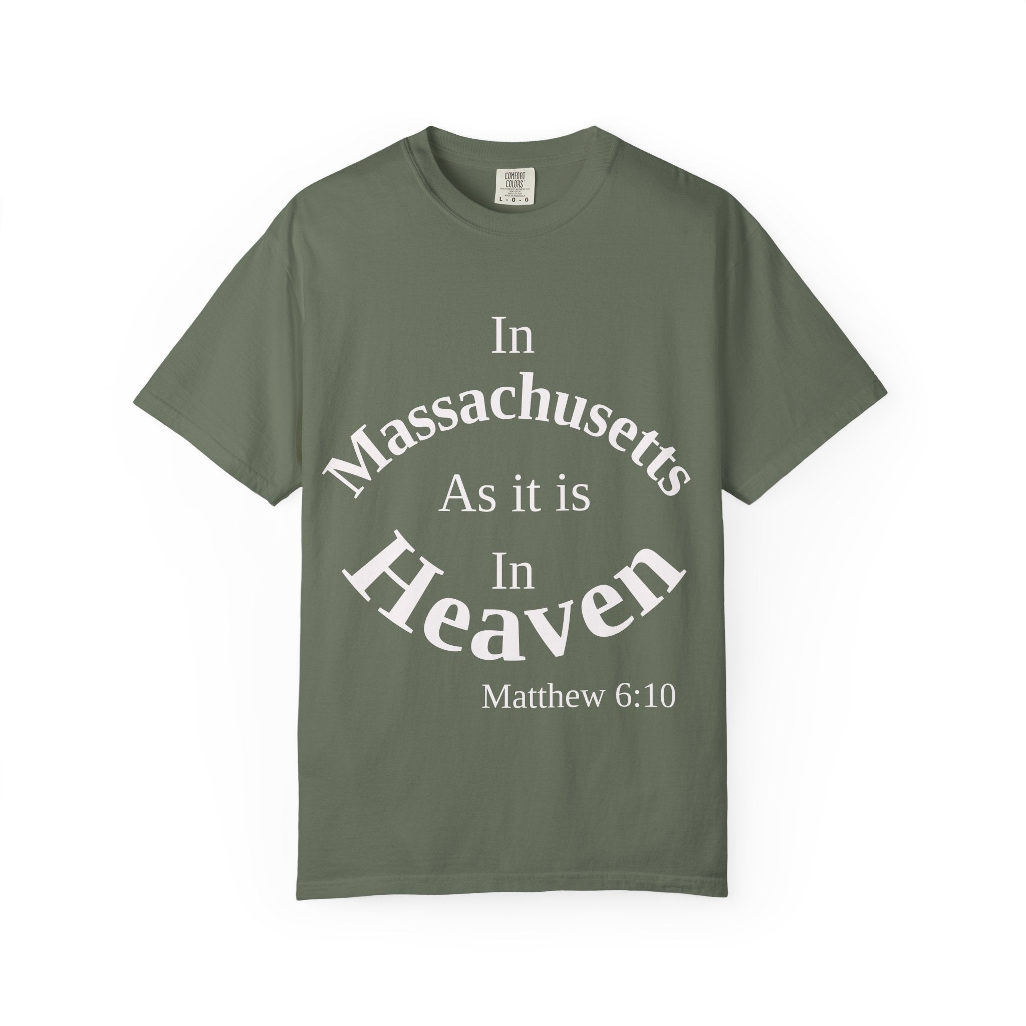 Massachusetts Unisex T-Shirt, Matthew 6:10 Faith Apparel, Everyday Inspiration Tee, Home State Love Christian Clothing