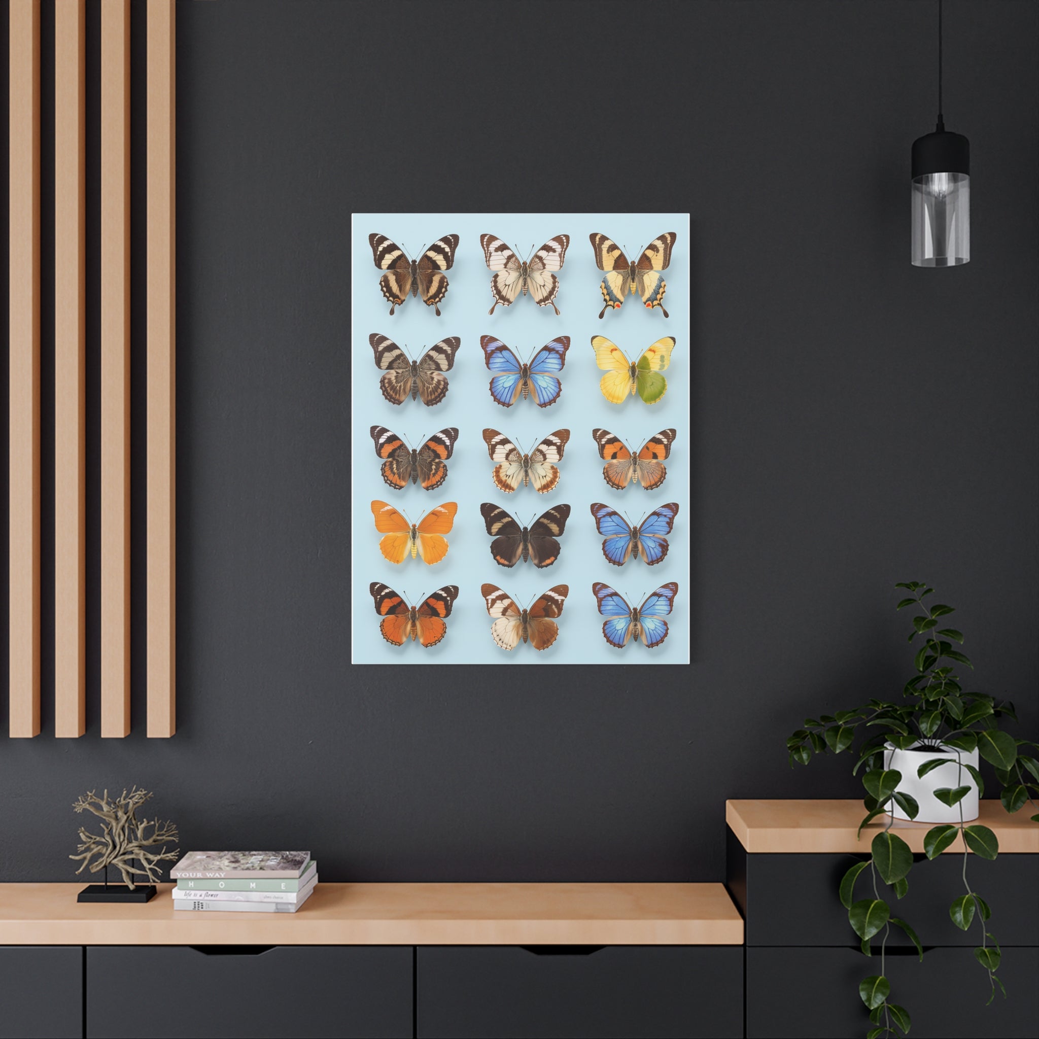 Butterflies 2 Wall Art, Butterfly Lover Gift, Matte Canvas Print, Butterfly Decor, Nature Artwork