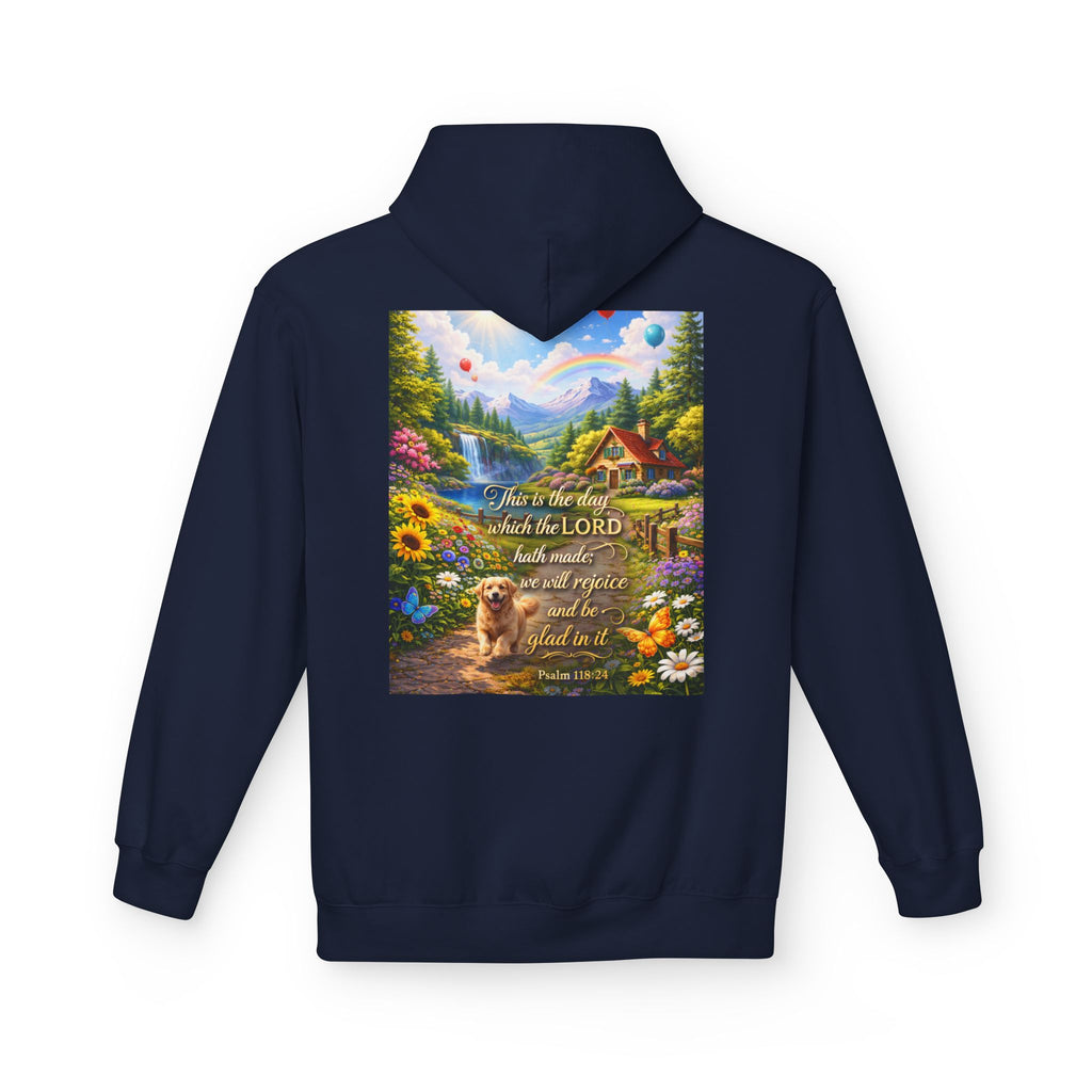 This Is the Day Which the Lord Hath Made Hoodie | Christian Scripture Faith Design