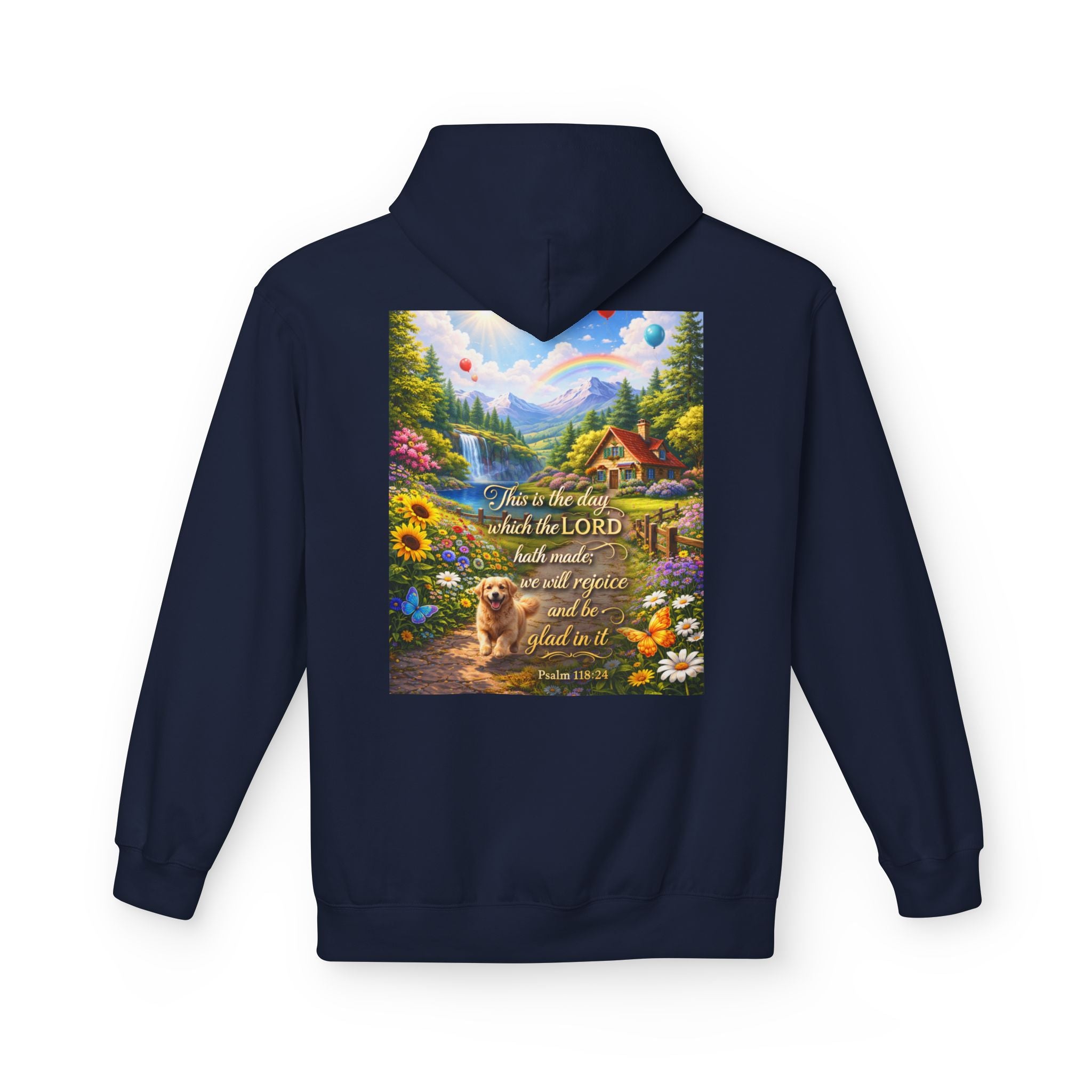 This Is the Day Which the Lord Hath Made Hoodie | Christian Scripture Faith Design