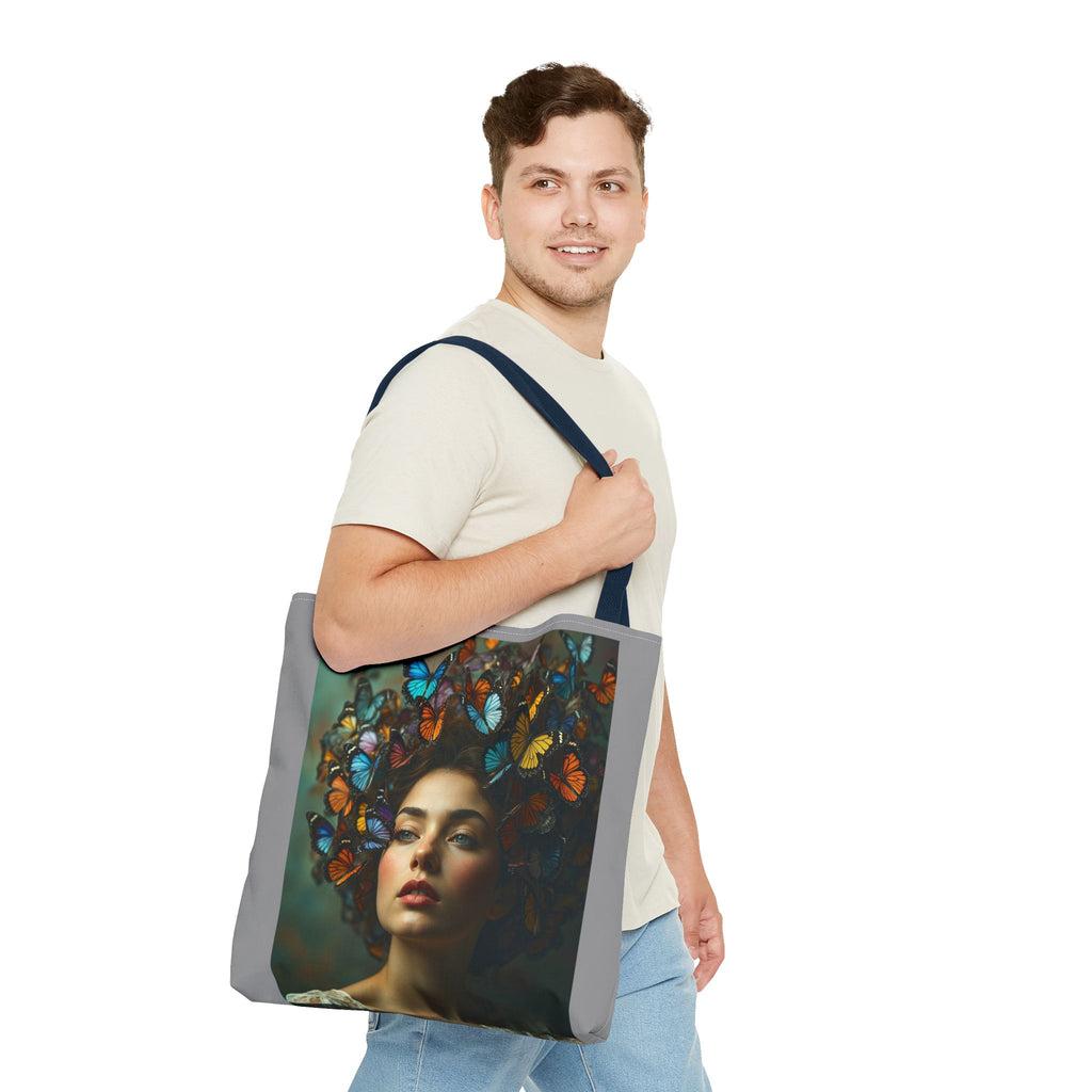 Tote Bag - Butterfly Hair, Carry-All Shoulder Bag, Reusable Shopping Tote, Gift for Animal Lovers