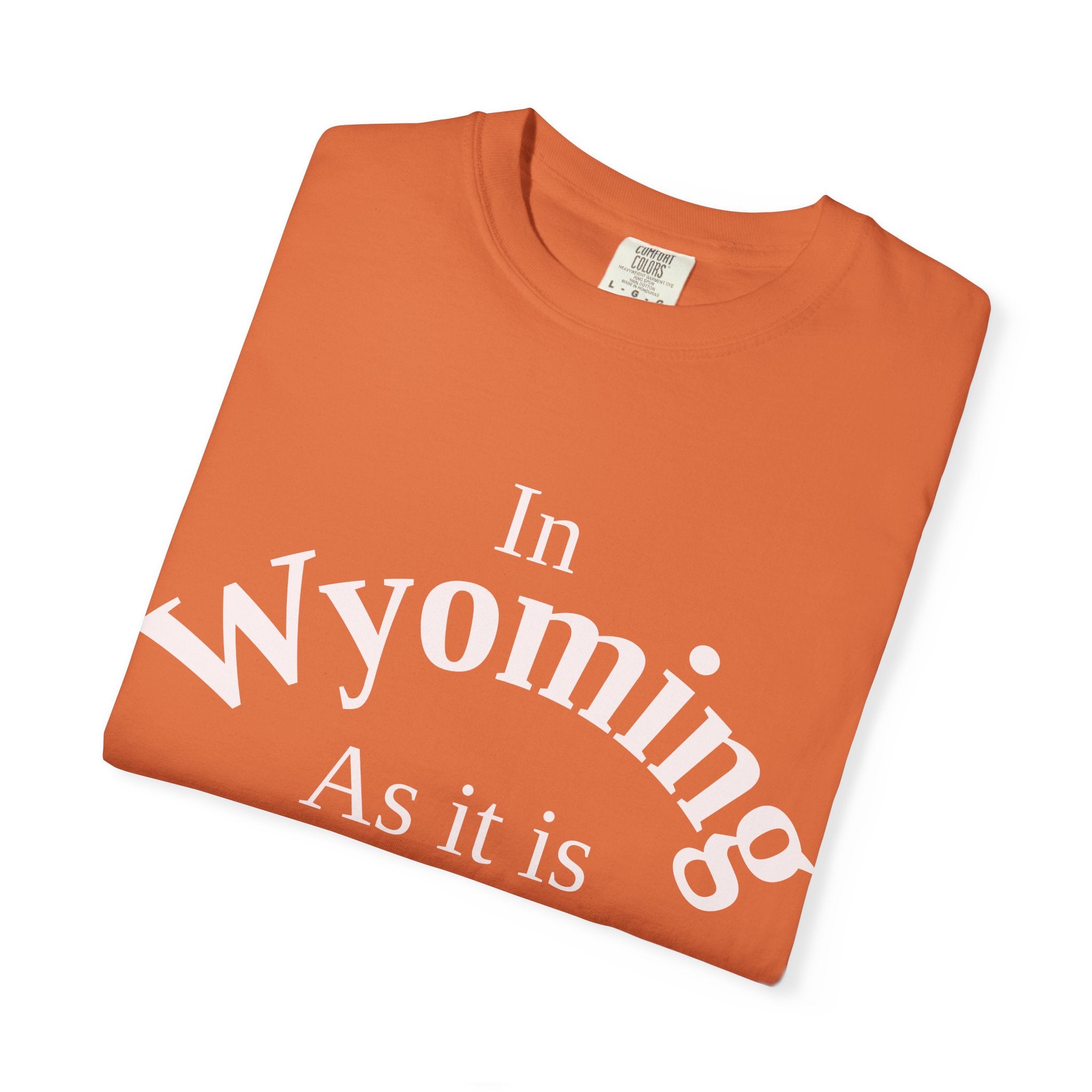 Wyoming Unisex T-Shirt, Matthew 6:10 Faith Apparel, Everyday Inspiration Tee, Home State Love Christian Clothing