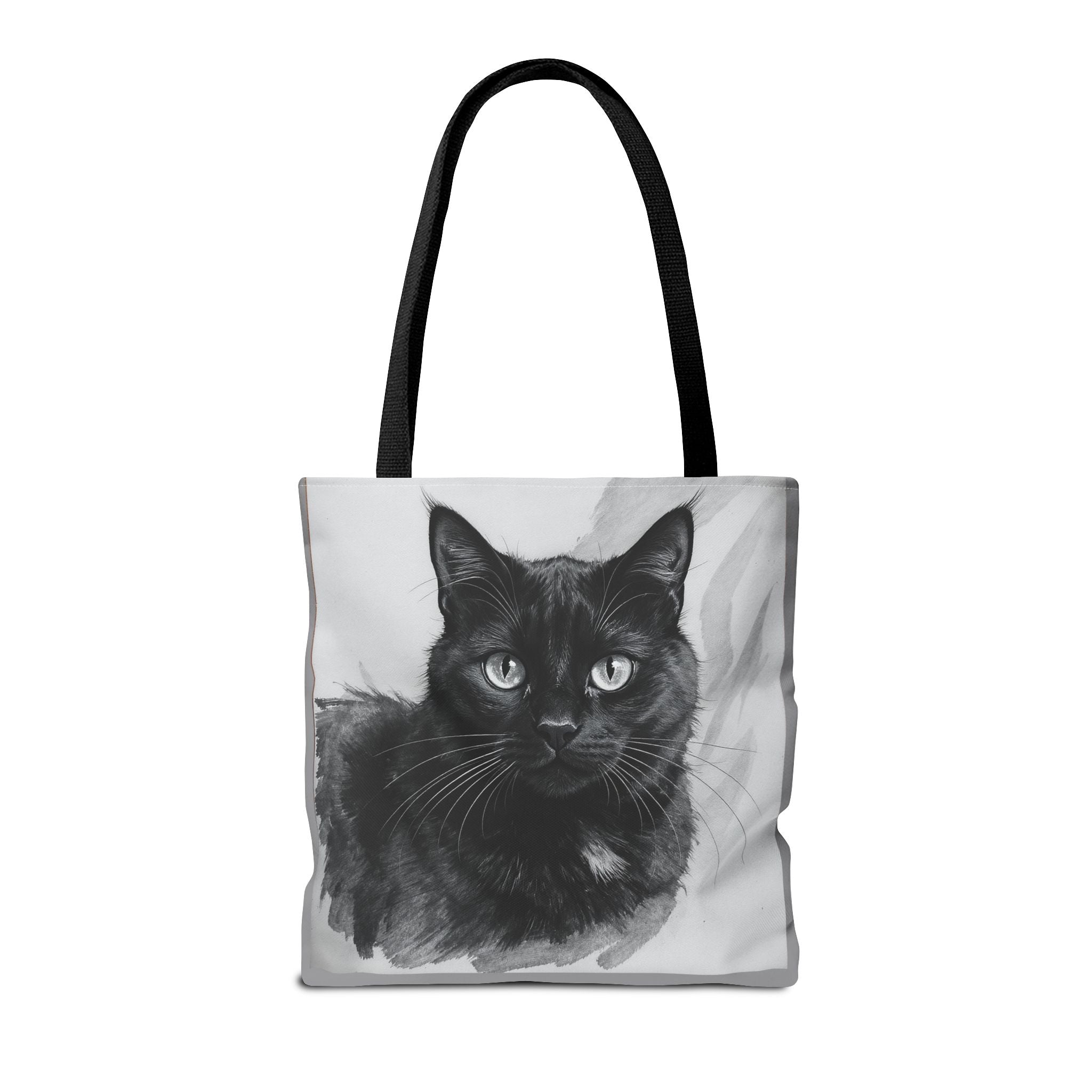 Tote Bag - Charcoal Cat, Carry-All Shoulder Bag, Reusable Shopping Tote, Gift for Animal Lovers