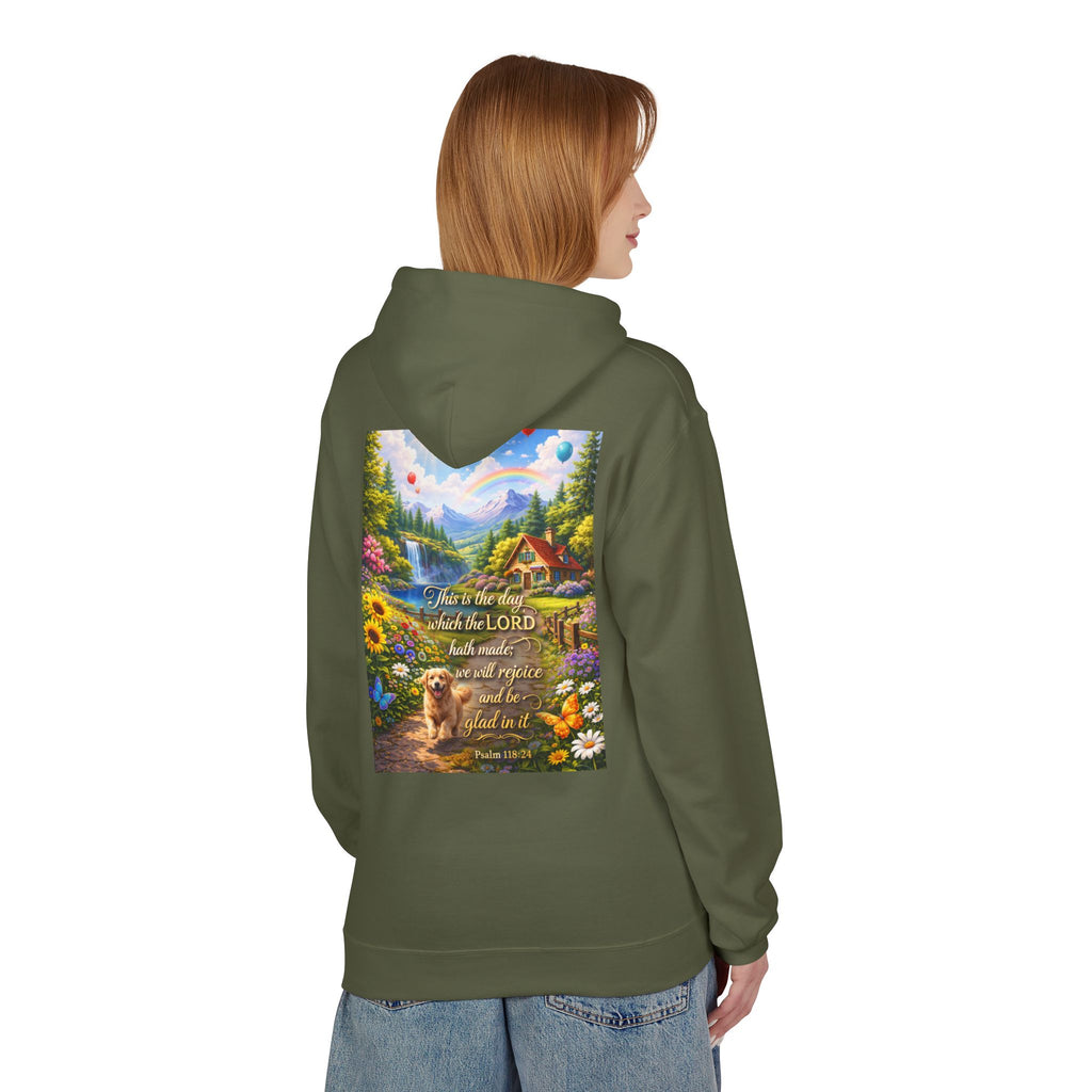 This Is the Day Which the Lord Hath Made Hoodie | Christian Scripture Faith Design