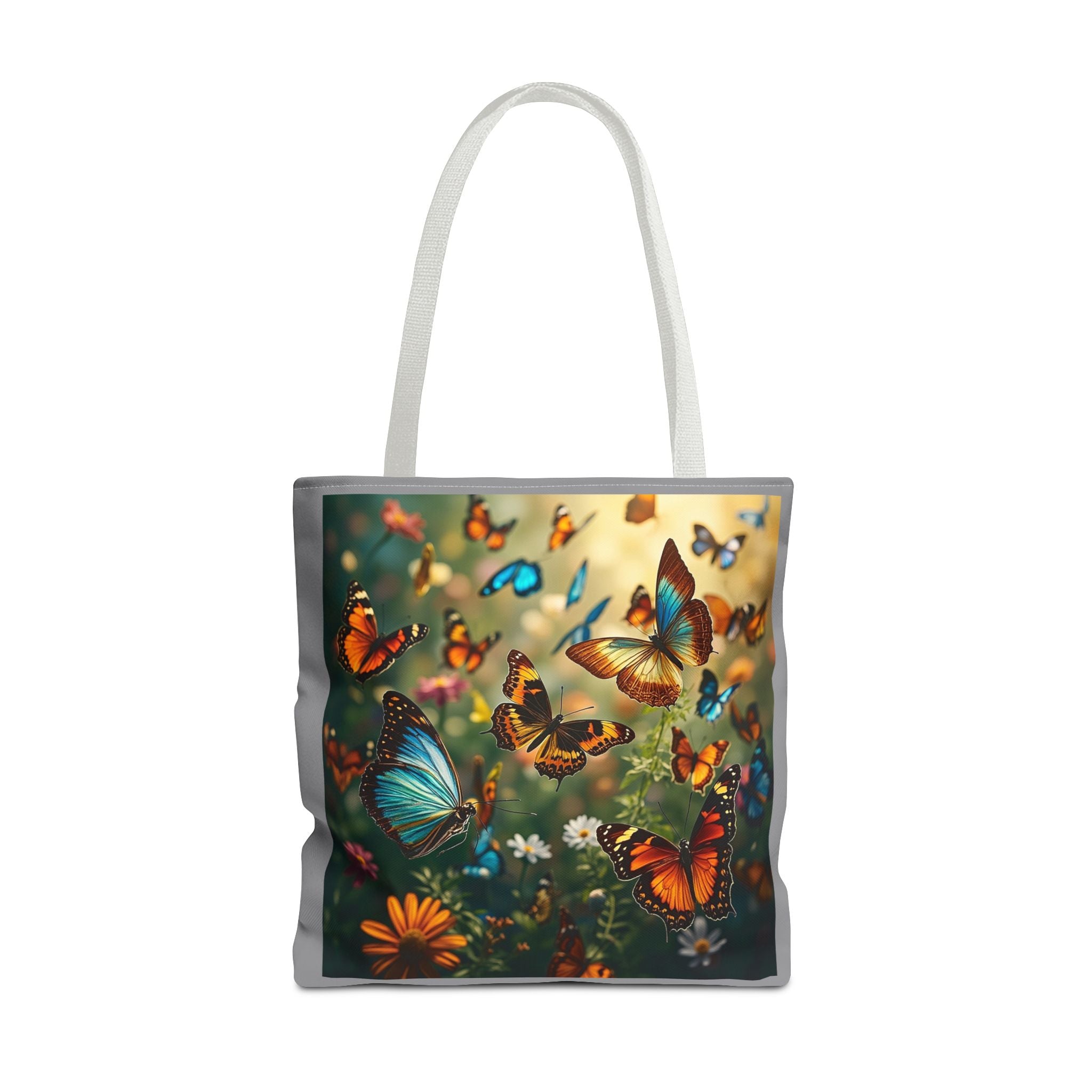 Butterfly Swam 2 Tote Bag - Floral Nature Garden Shopping Bag, Reusable Canvas Handbag, Eco-Friendly Market Tote, Gift for Her, Spring