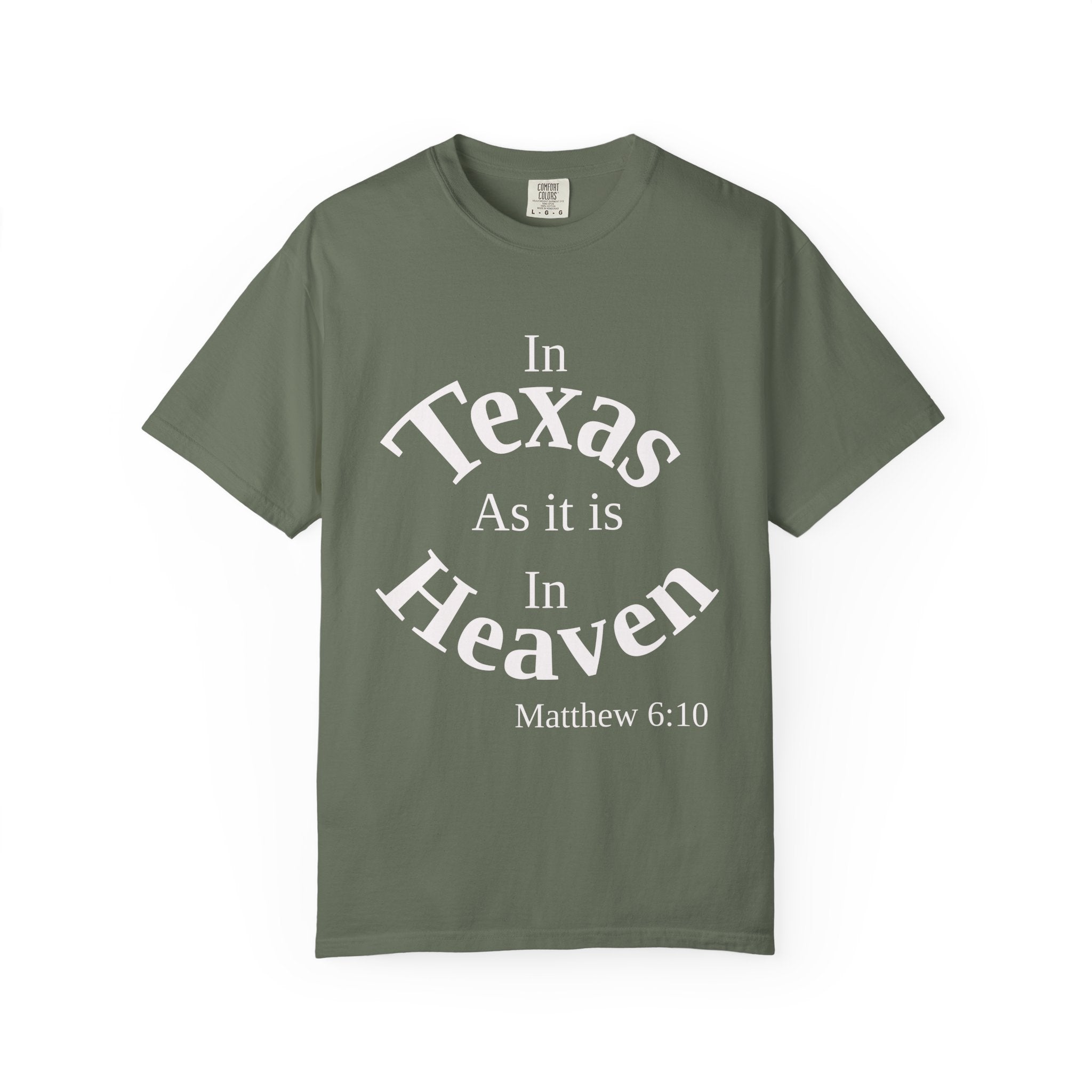 Texas Unisex T-Shirt, Matthew 6:10 Faith Apparel, Everyday Inspiration Tee, Hometown Love Christian Clothing