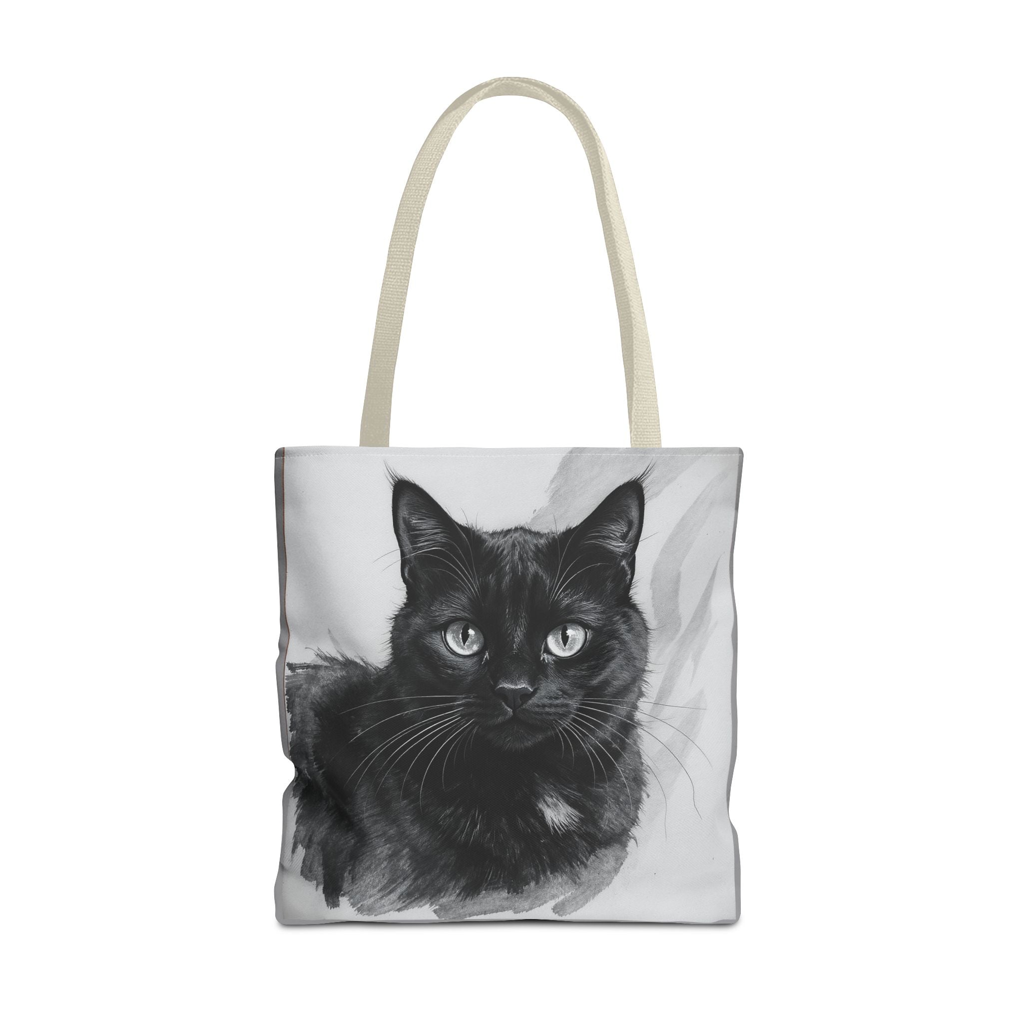 Tote Bag - Charcoal Cat, Carry-All Shoulder Bag, Reusable Shopping Tote, Gift for Animal Lovers