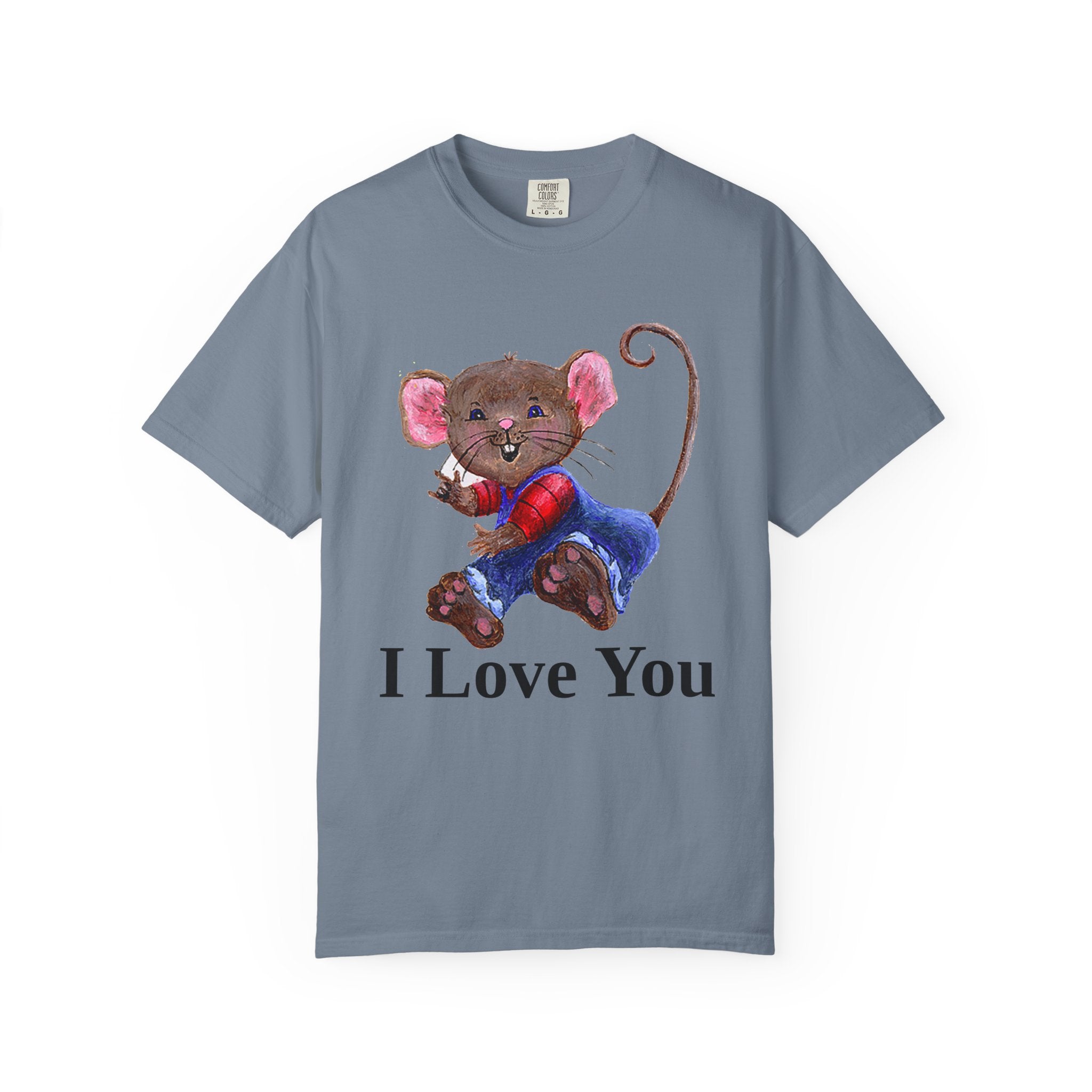 I Love You Mouse Version 2 Unisex T-shirt, Apparel, Clothing, Cute Mouse Tee, Christian Gift, Casual Top