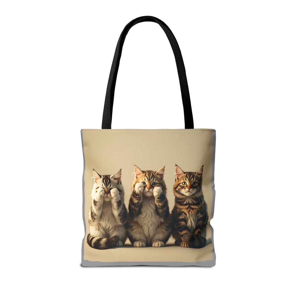 Tote Bag - Three Cats, Carry-All Shoulder Bag, Reusable Shopping Tote, Gift for Animal Lovers