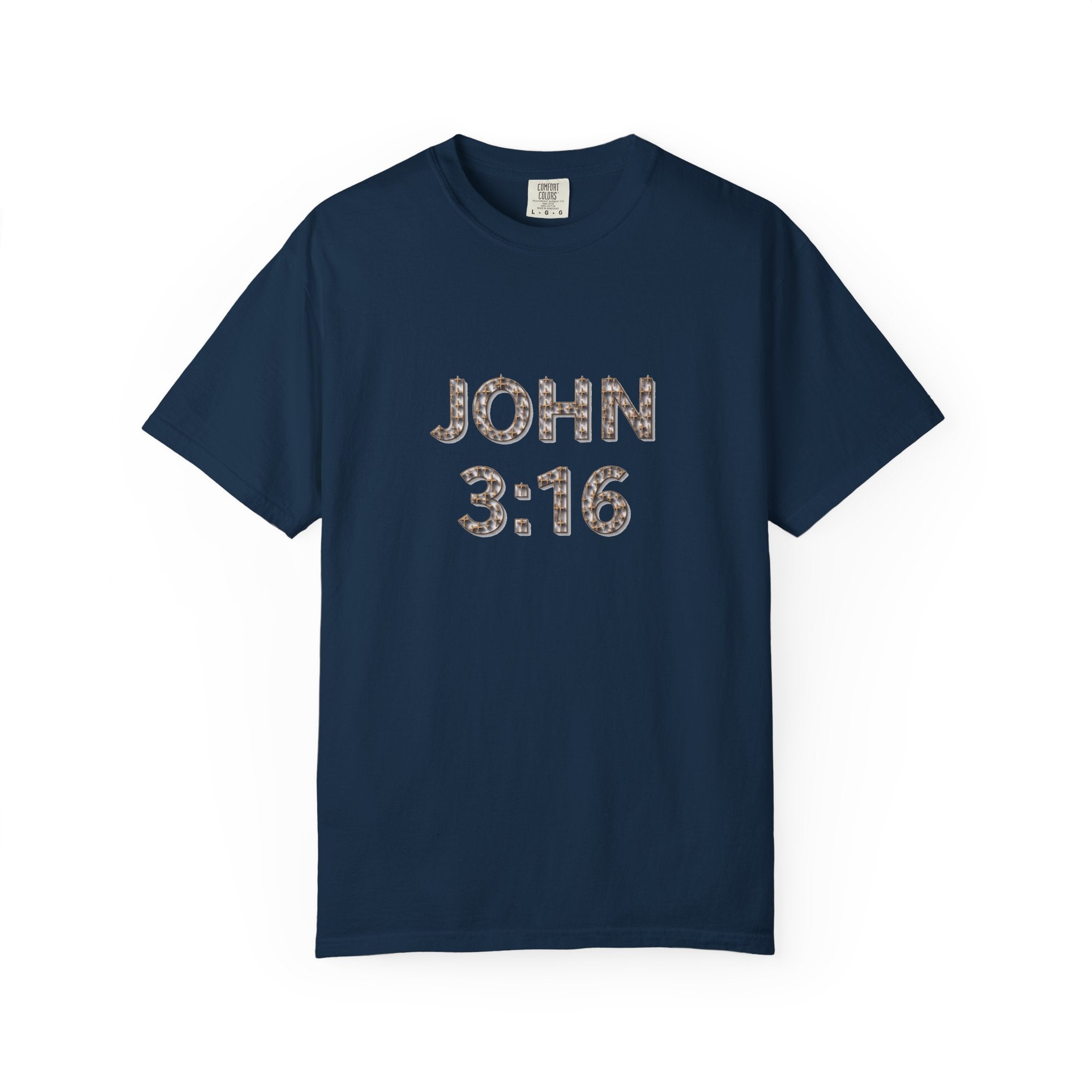 John 3:16 Scripture Cross T-shirt (Ver. 3) | Christian Bible Verse Tee