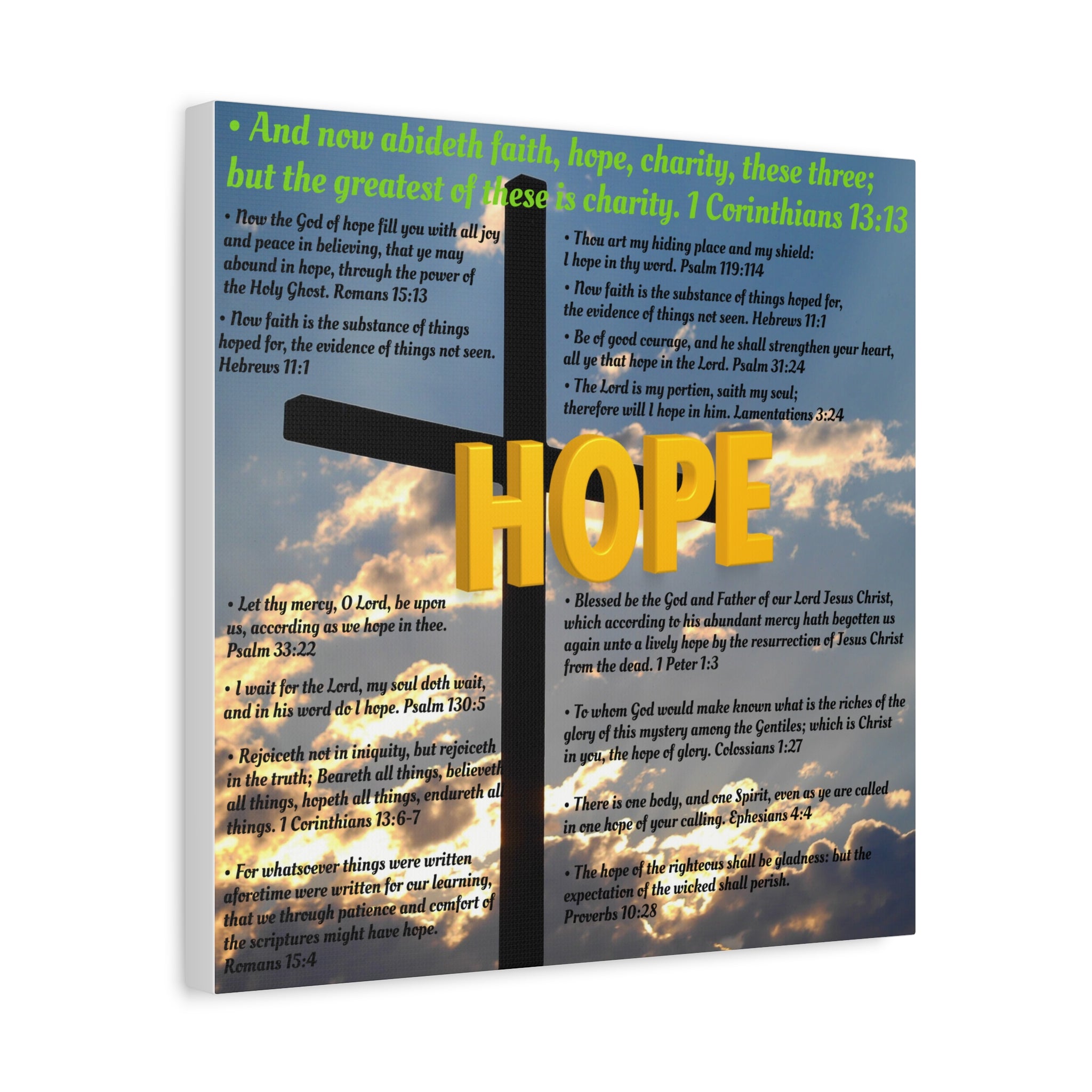 Hope Set 2 of 3 Canvas Art, Stretched Canvas Print Wall Decor, Unique Gift Idea