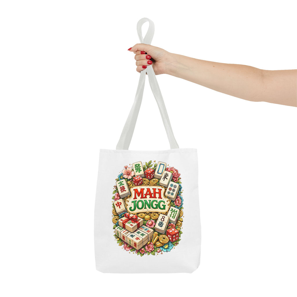 White American Mahjongg Tiles Tote Bag | All-Over Print Tote