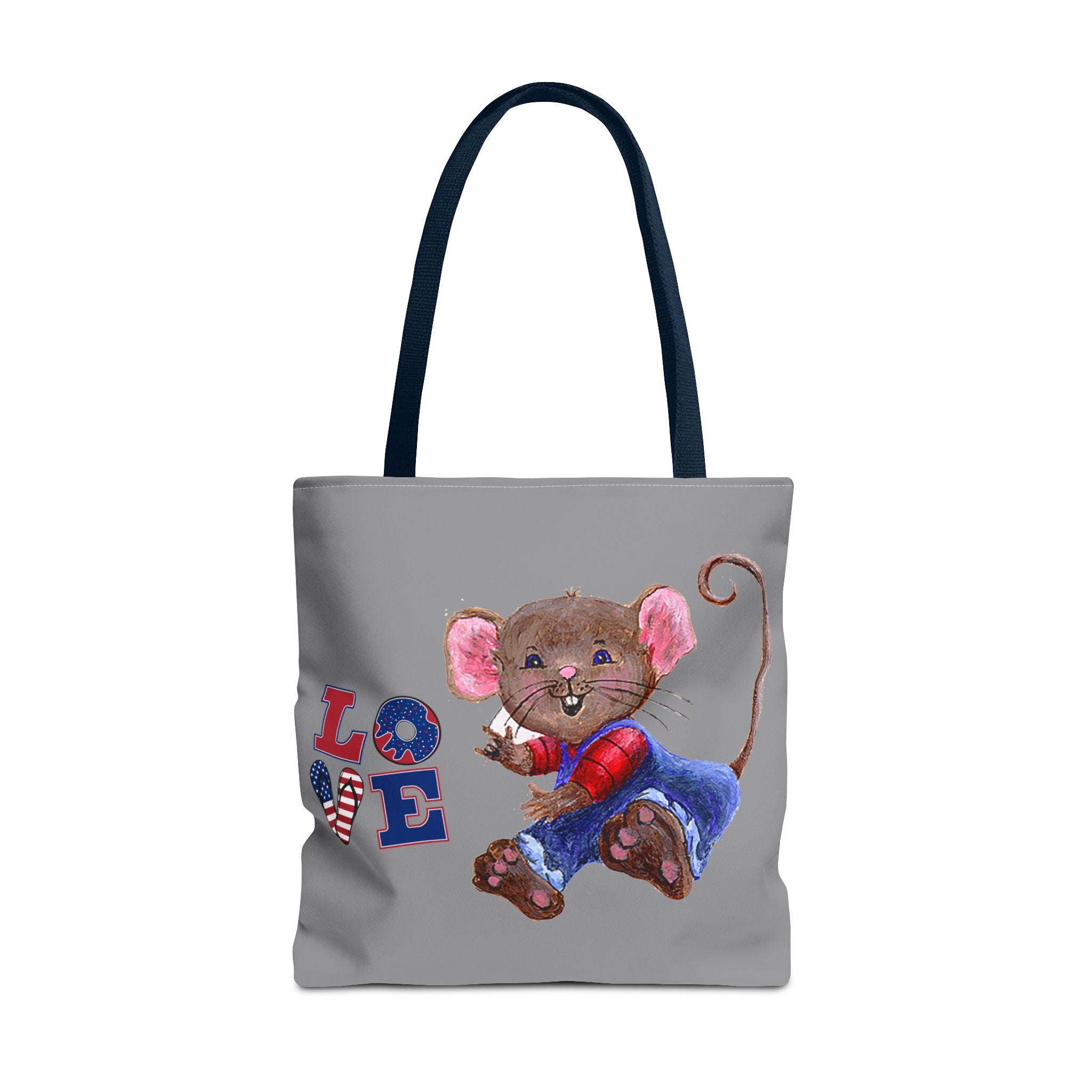 I Love You Mouse Patriotic LOVE Tote Bag | Mouse 2 | All-Over Print