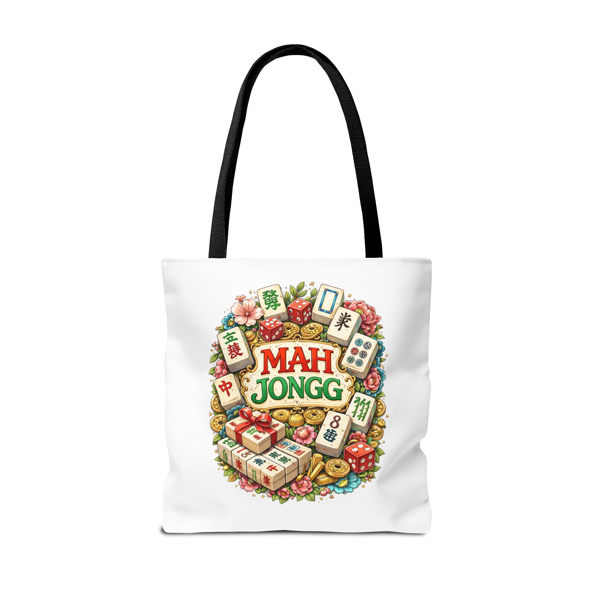 White American Mahjongg Tiles Tote Bag | All-Over Print Tote