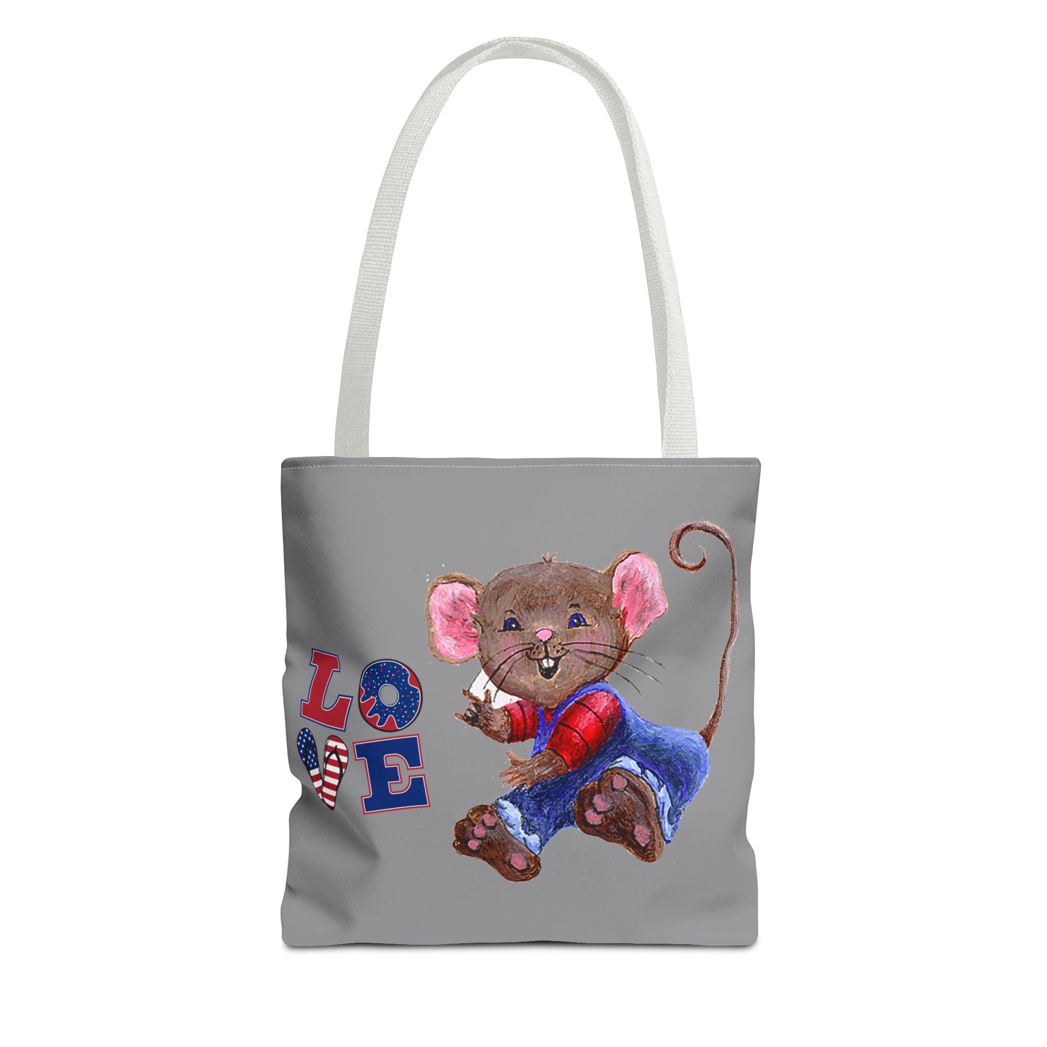 I Love You Mouse Patriotic LOVE Tote Bag | Mouse 2 | All-Over Print