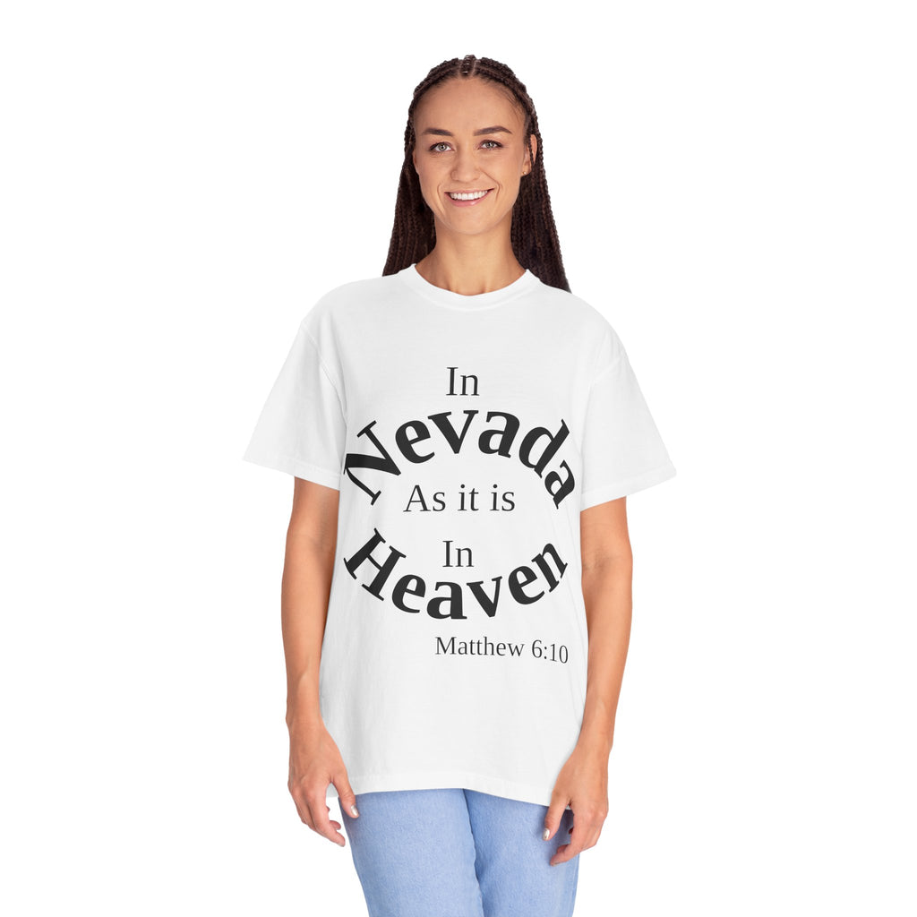 Nevada Unisex T-Shirt, Matthew 6:10 Faith Apparel, Everyday Inspiration Tee, Home State Love Christian Clothing