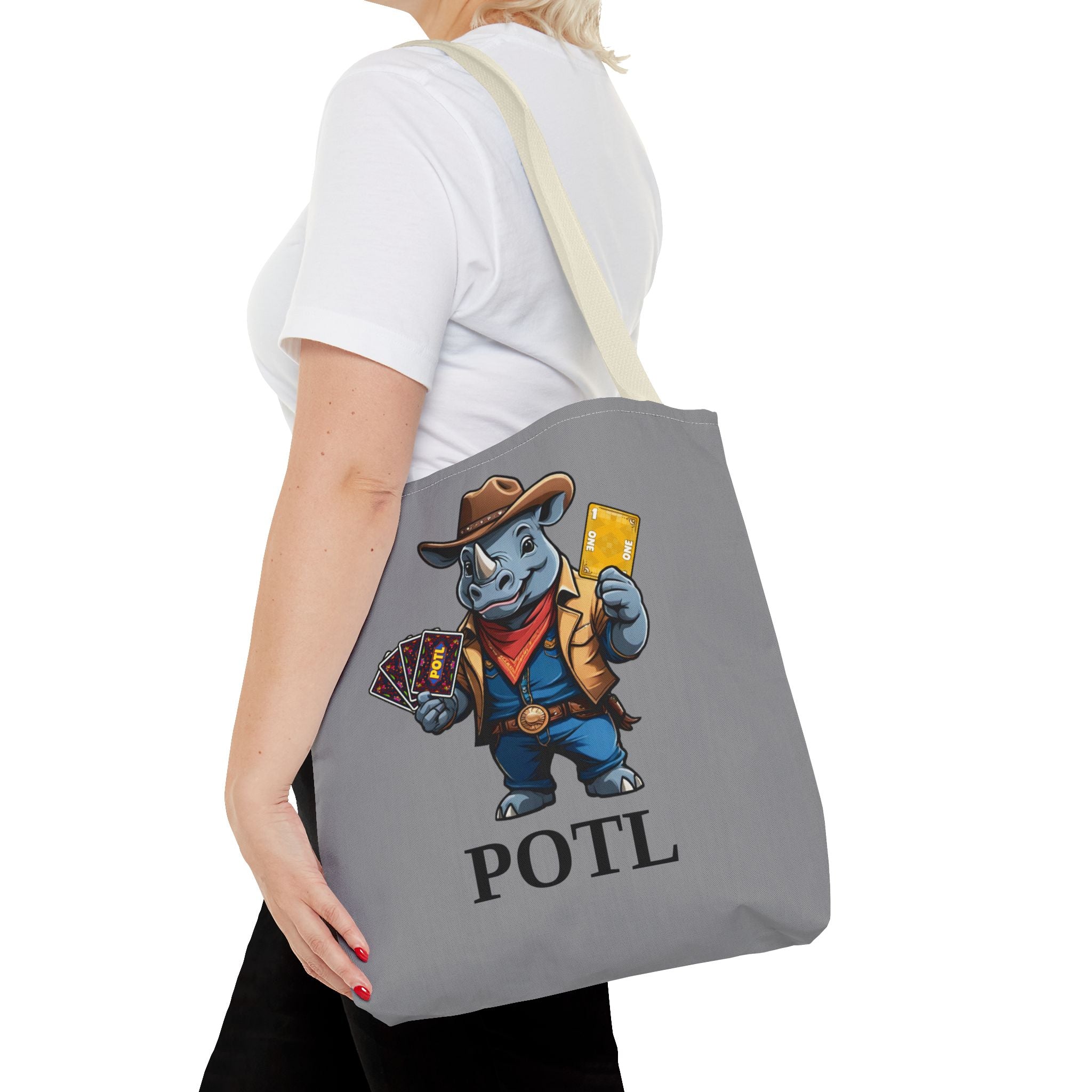 POTL Rhino Cowboy Mascot Tote Bag