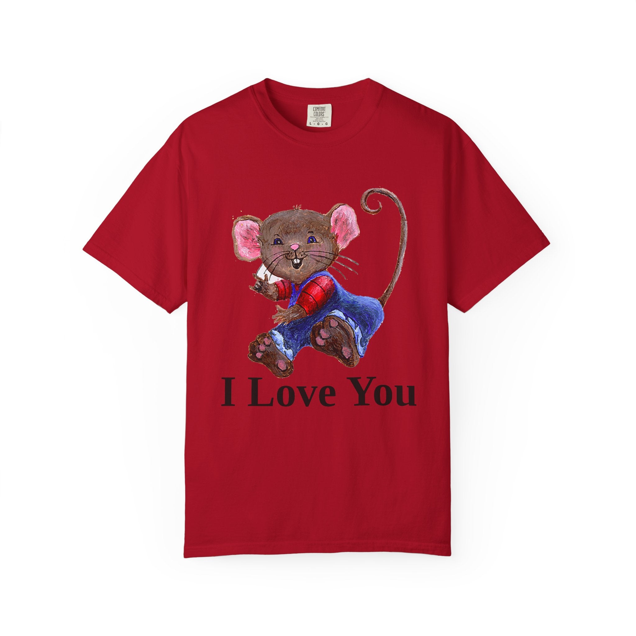 I Love You Mouse Version 2 Unisex T-shirt, Apparel, Clothing, Cute Mouse Tee, Christian Gift, Casual Top
