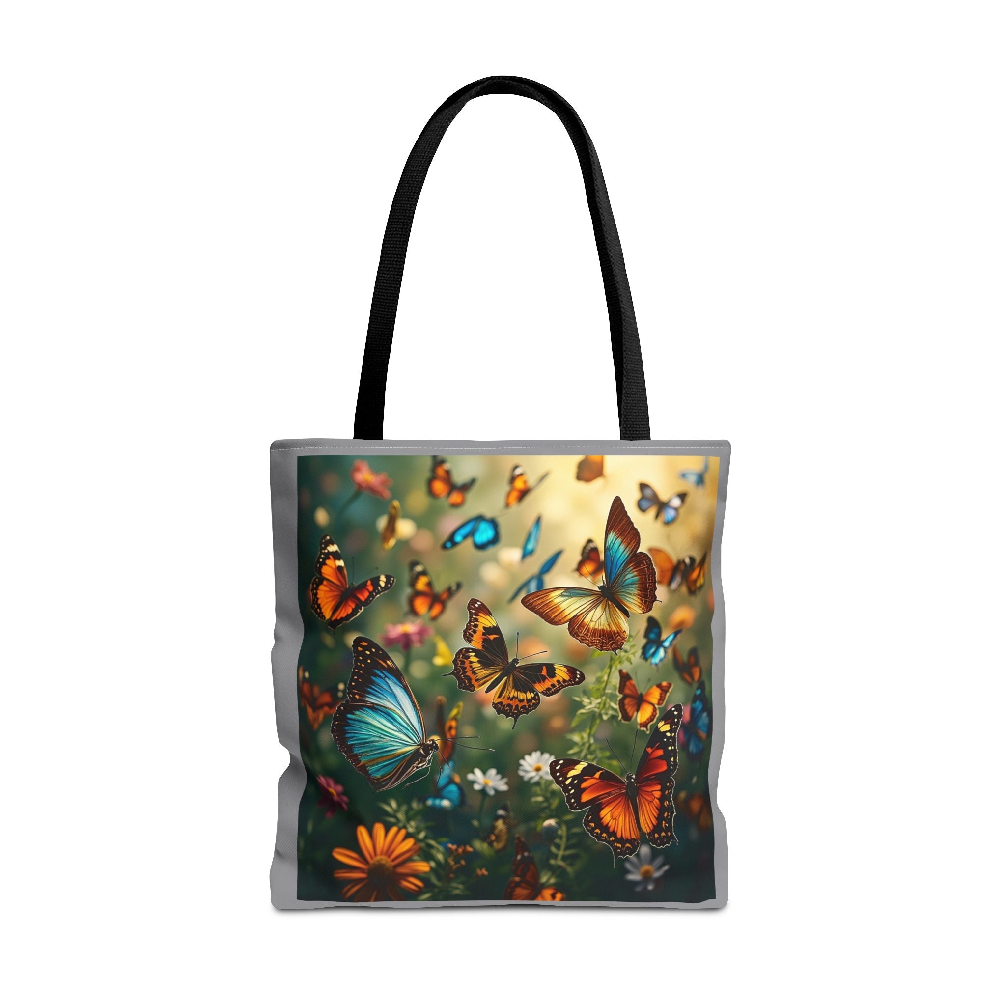 Butterfly Swam 2 Tote Bag - Floral Nature Garden Shopping Bag, Reusable Canvas Handbag, Eco-Friendly Market Tote, Gift for Her, Spring