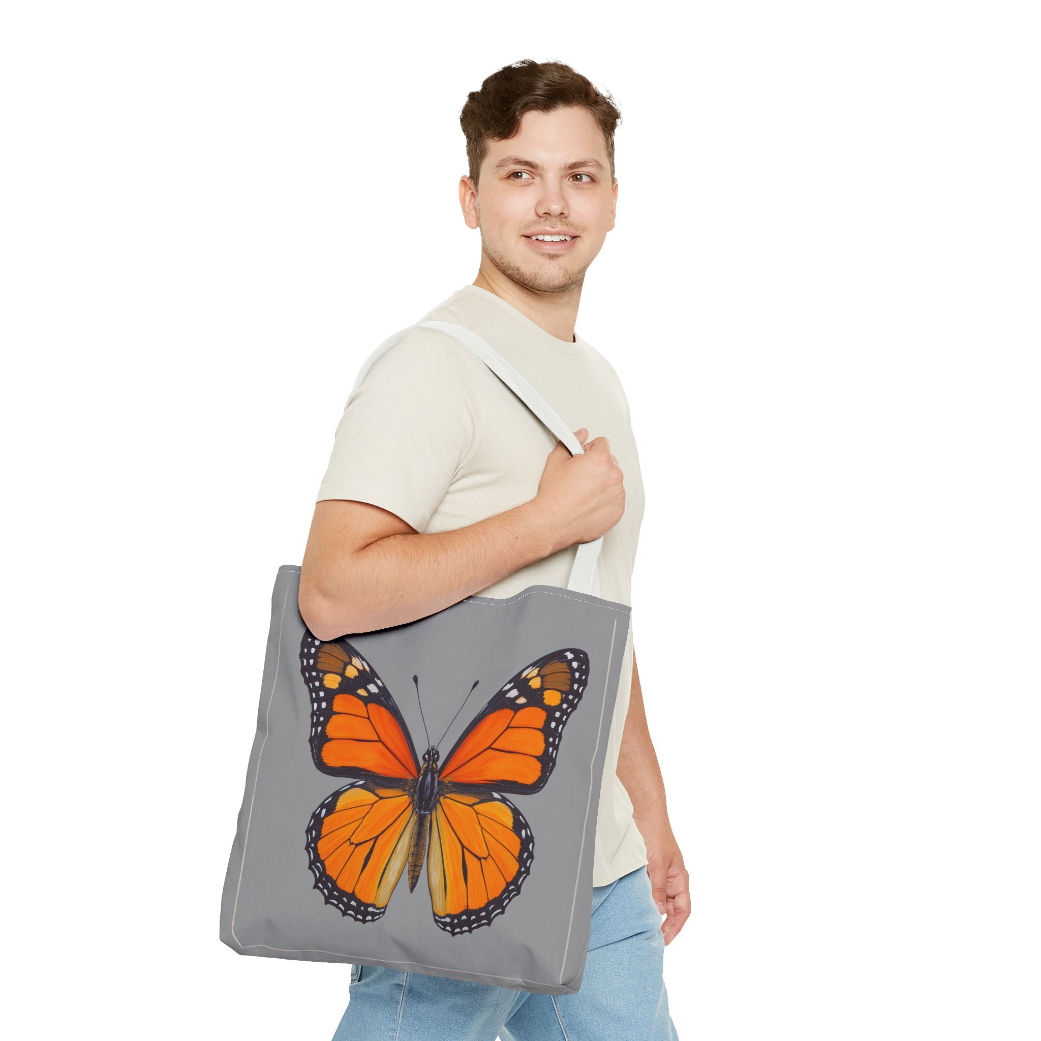 Tote Bag - Monarch Butterfly, Carry-All Shoulder Bag, Reusable Shopping Tote, Gift for Animal Lovers
