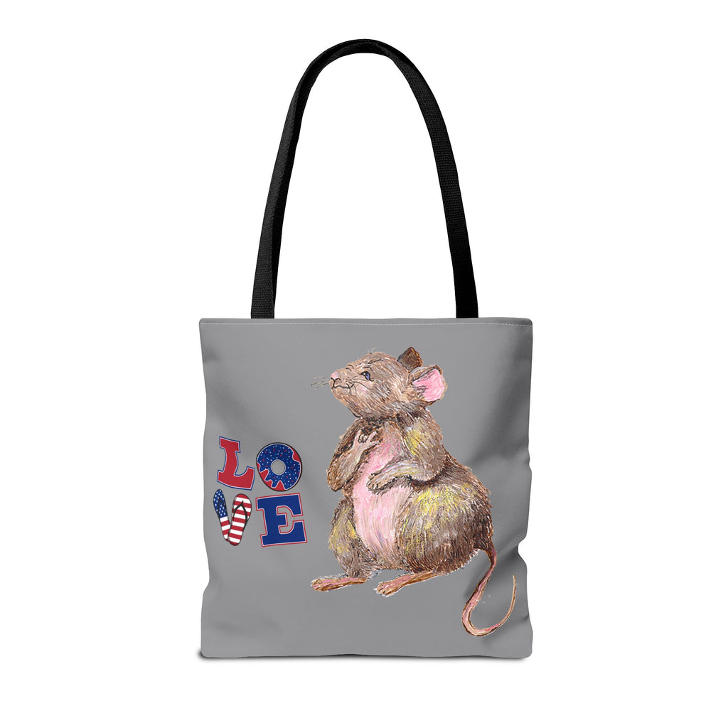 I Love You Mouse Patriotic LOVE Tote Bag | Mouse 1 | All-Over Print