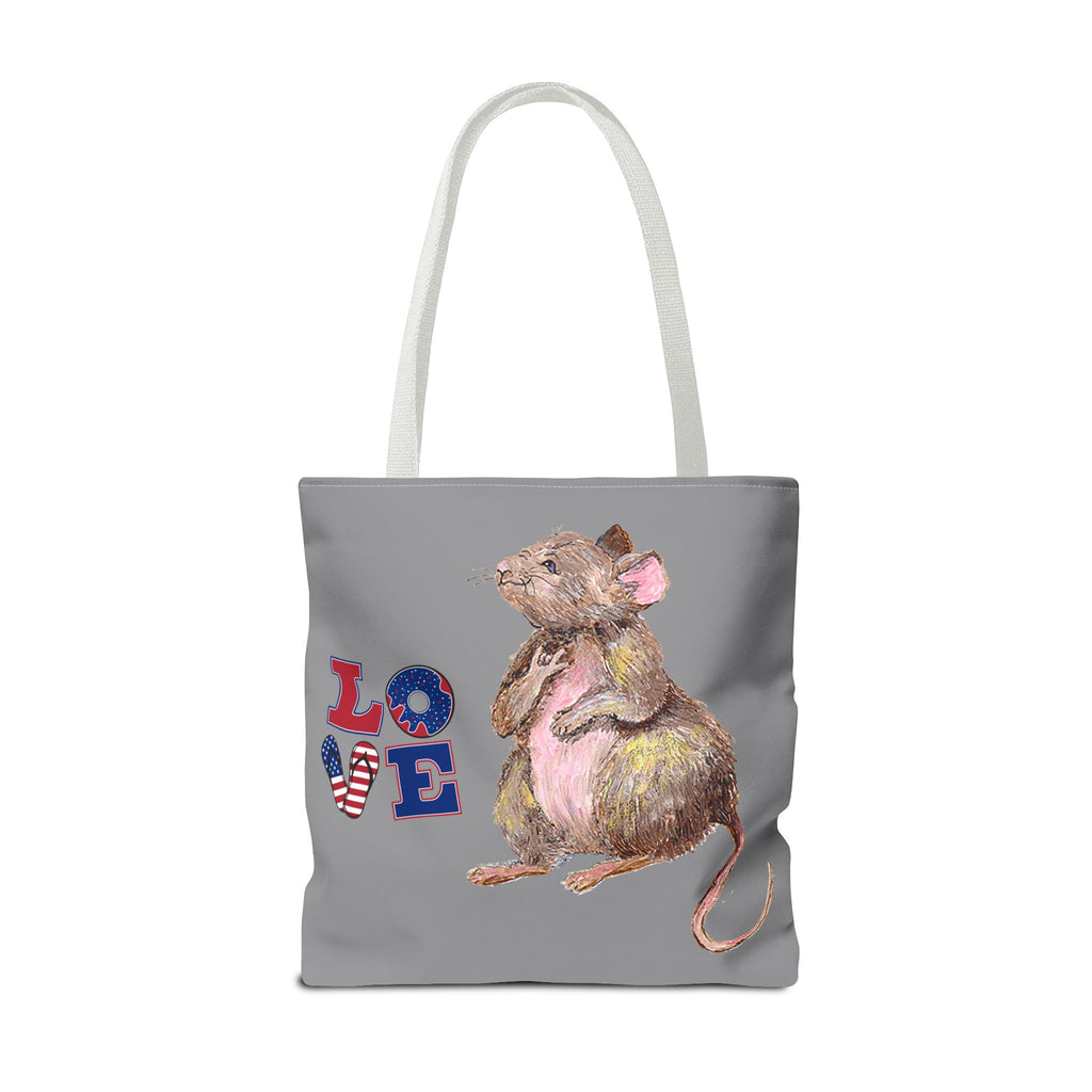 I Love You Mouse Patriotic LOVE Tote Bag | Mouse 1 | All-Over Print