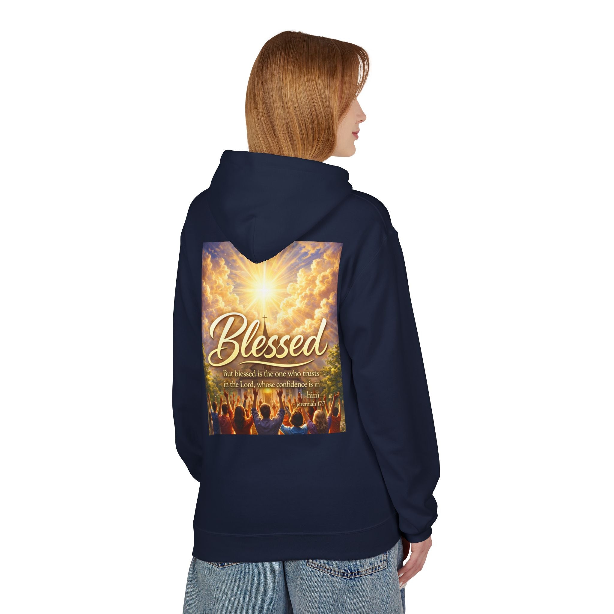 Blessed Worship Scene Hoodie | Christian Faith Sunrise Praise