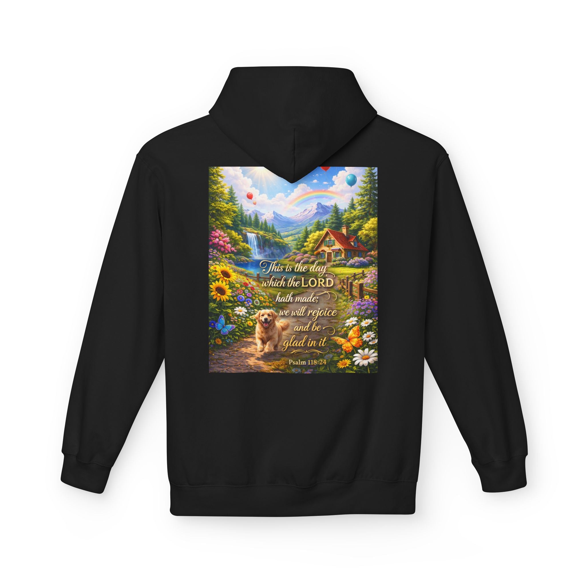 This Is the Day Which the Lord Hath Made Hoodie | Christian Scripture Faith Design