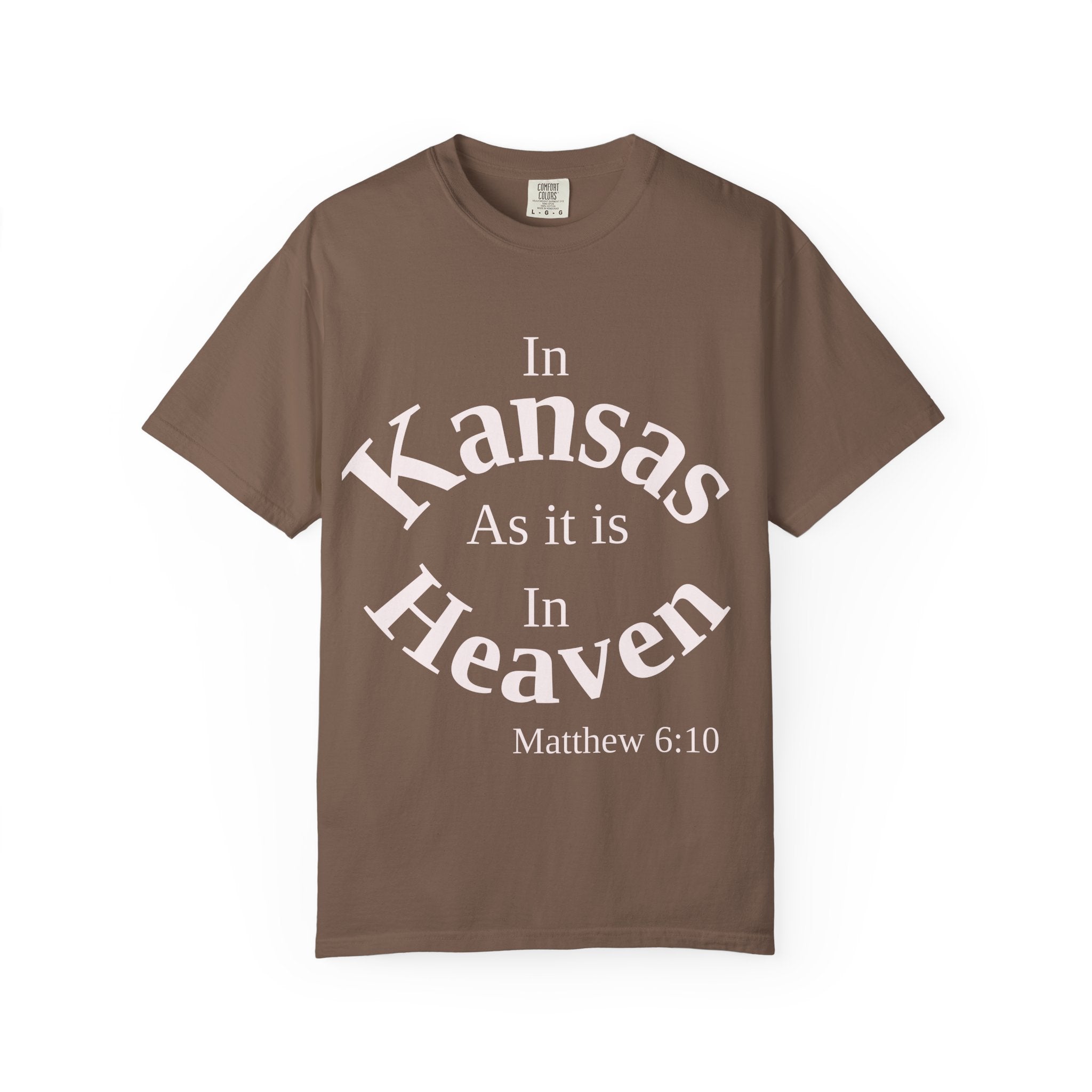 Kansas Unisex T-Shirt, Matthew 6:10 Faith Apparel, Everyday Inspiration Tee, Home State Love Christian Clothing