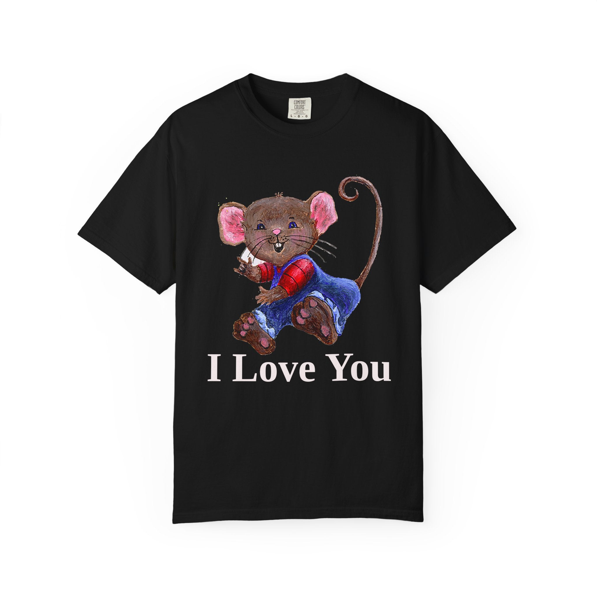 I Love You Mouse Version 2 Unisex T-shirt, Apparel, Clothing, Cute Mouse Tee, Christian Gift, Casual Top