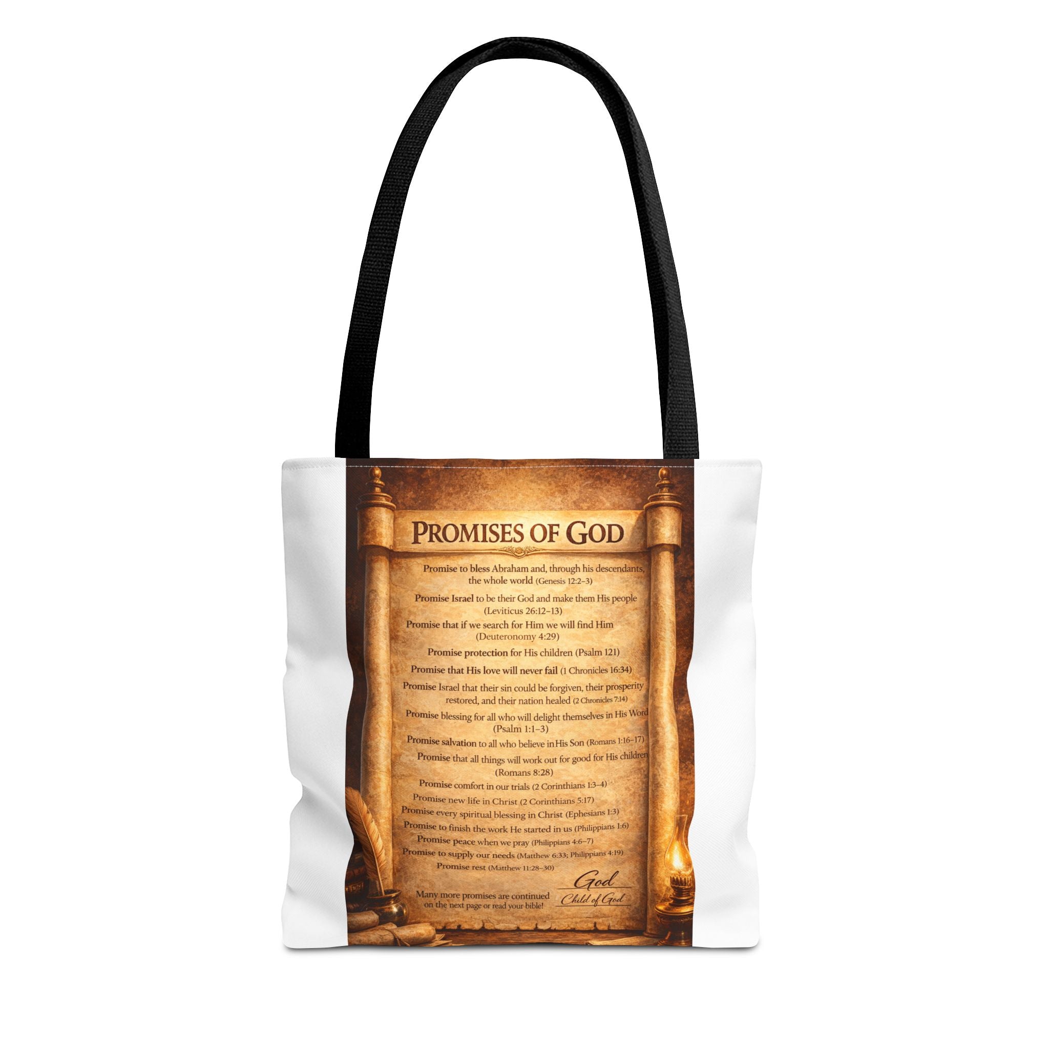 The Promises of God Tote Bag | Scripture Faith Design