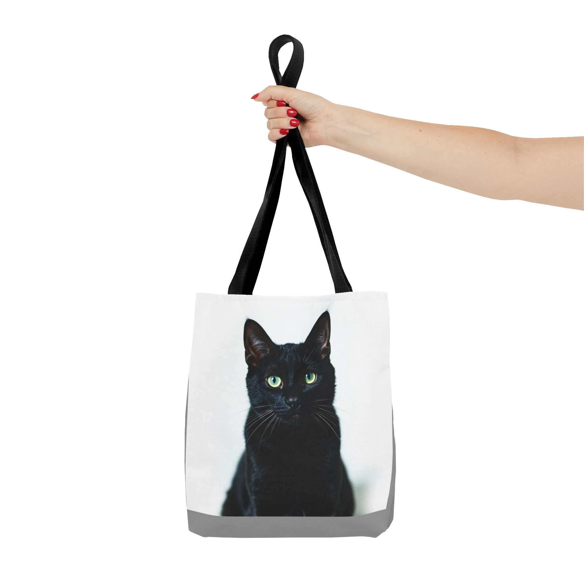 Tote Bag - Black Cat, Carry-All Shoulder Bag, Reusable Shopping Tote, Gift for Animal Lovers