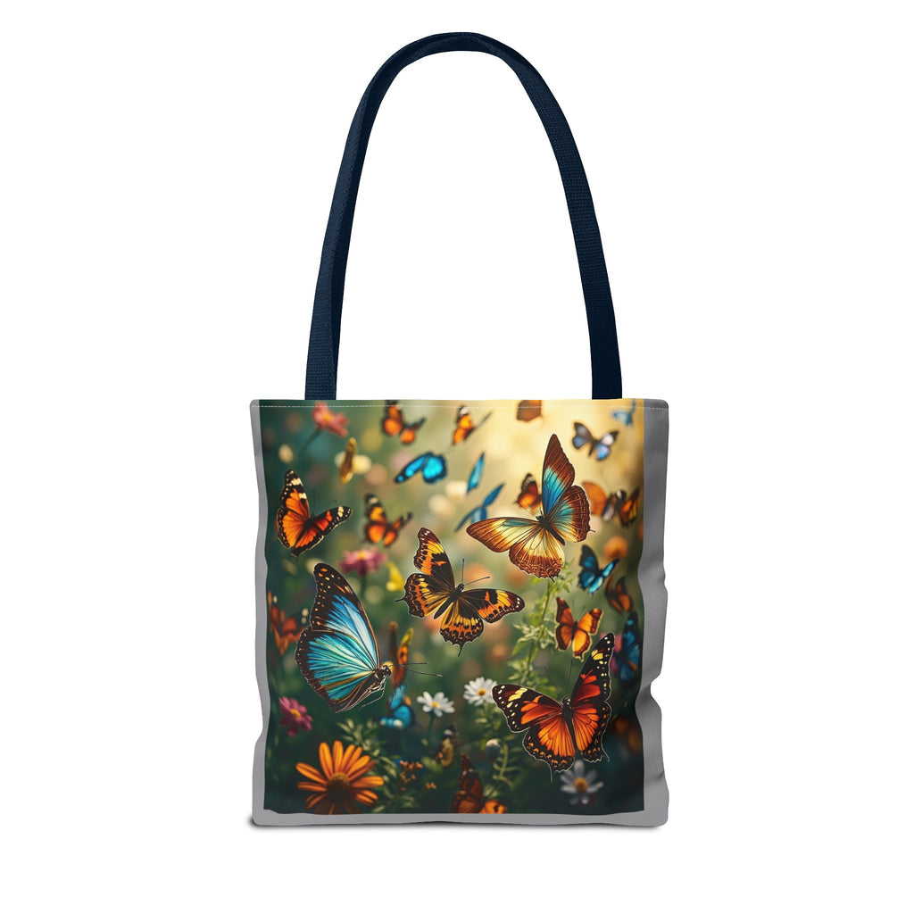 Butterfly Swam 2 Tote Bag - Floral Nature Garden Shopping Bag, Reusable Canvas Handbag, Eco-Friendly Market Tote, Gift for Her, Spring