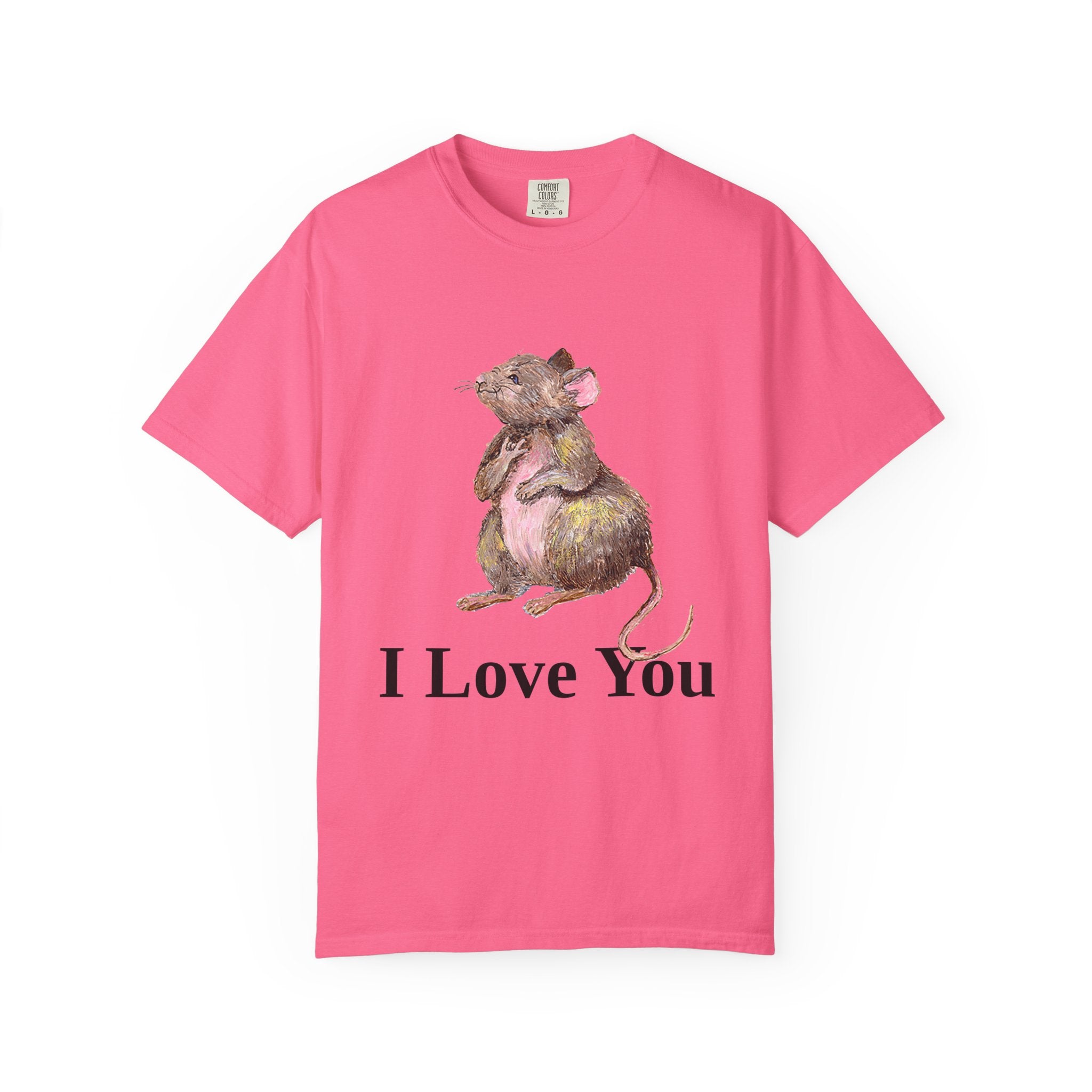 I Love You Mouse Version 1 Unisex T-shirt, Apparel, Clothing, Cute Mouse Tee, Christian Gift, Casual Top