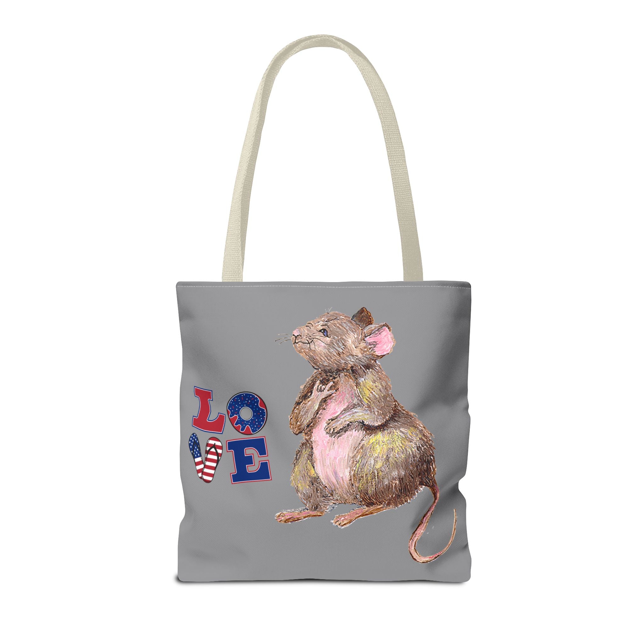 I Love You Mouse Patriotic LOVE Tote Bag | Mouse 1 | All-Over Print